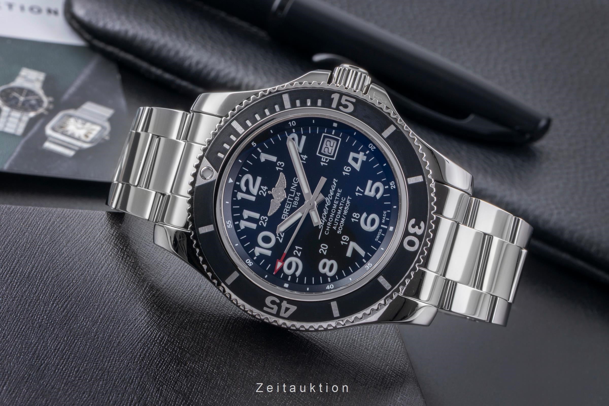 Breitling Superocean II 42 Stahl Automatik Herrenuhr Ref. A17365C9/BD67 B&P 2018 [2505922]