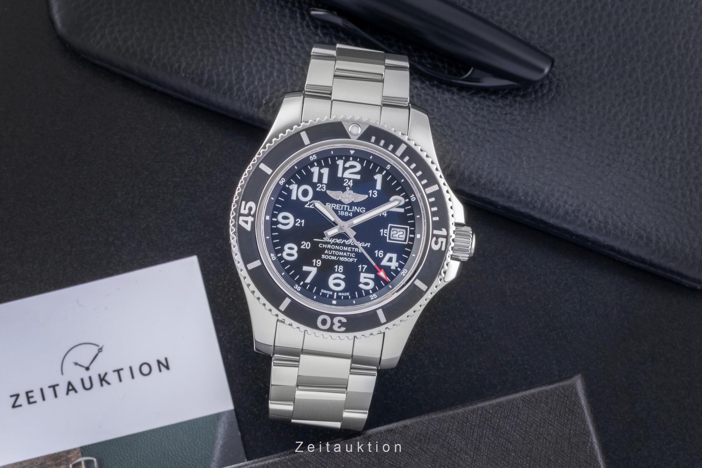 Breitling Superocean II 42 Stahl Automatik Herrenuhr Ref. A17365C9/BD67 B&P 2018 [2505922]