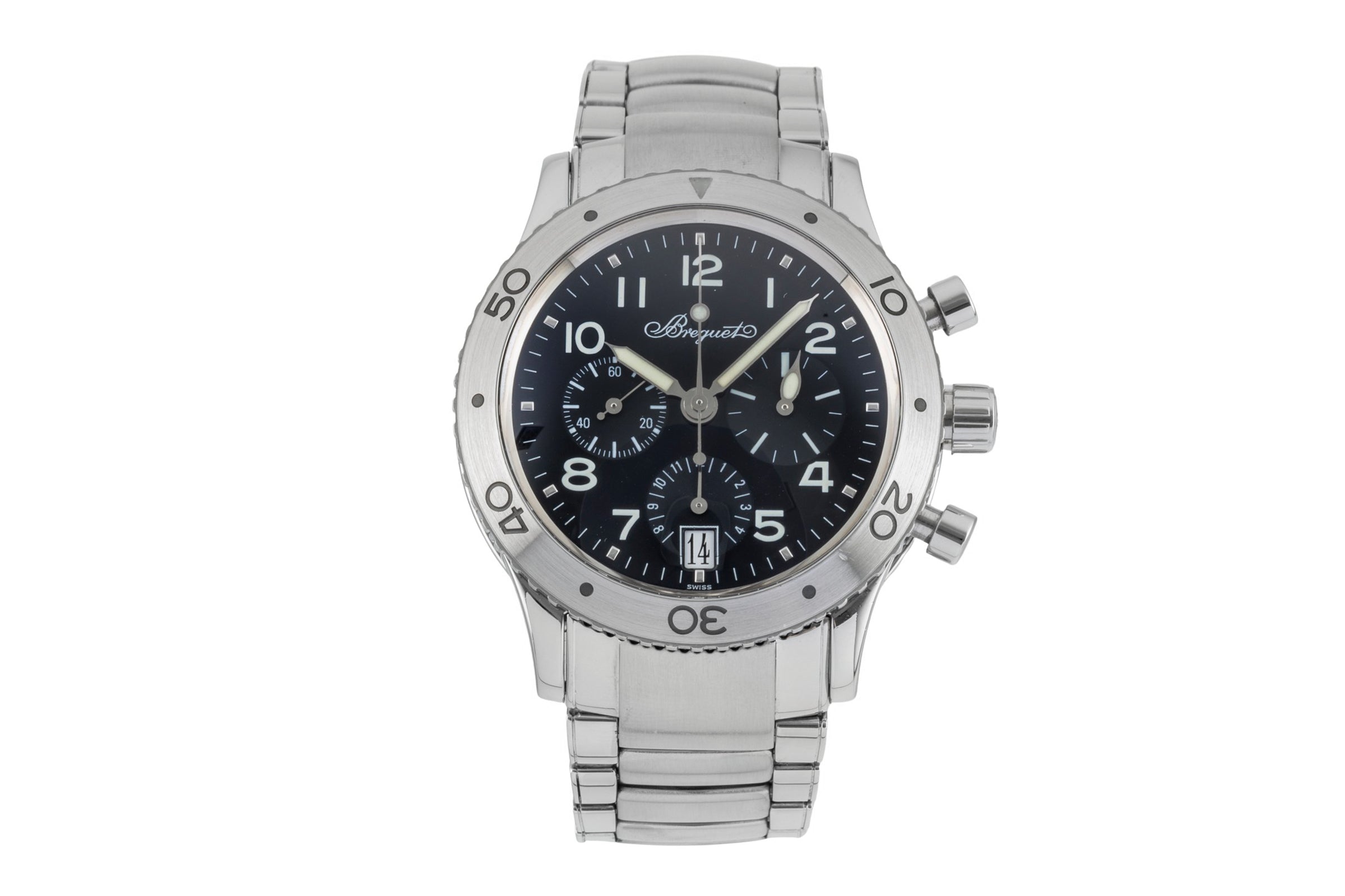 Breguet Type XX chronographe acier automatique montre pour hommes 3820  [2505927]