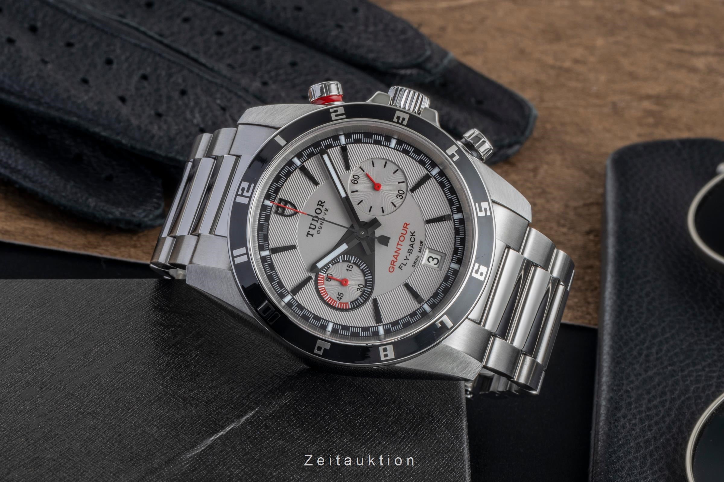 Tudor Grantour chronographe acier automatique montre pour hommes 20550  [2505930]