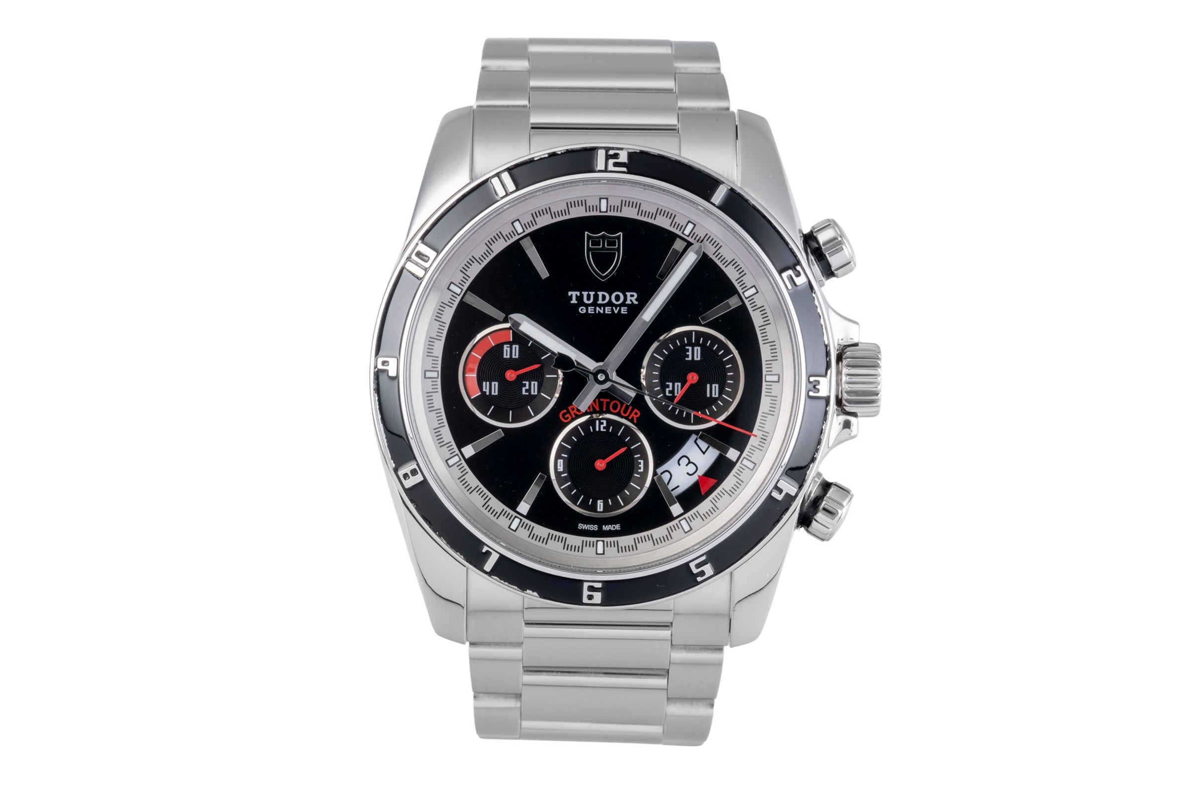 Tudor Grantour Chronograph Edelstahl Black Dial Automatik Herrenuhr Ref. 20530 [2505931]