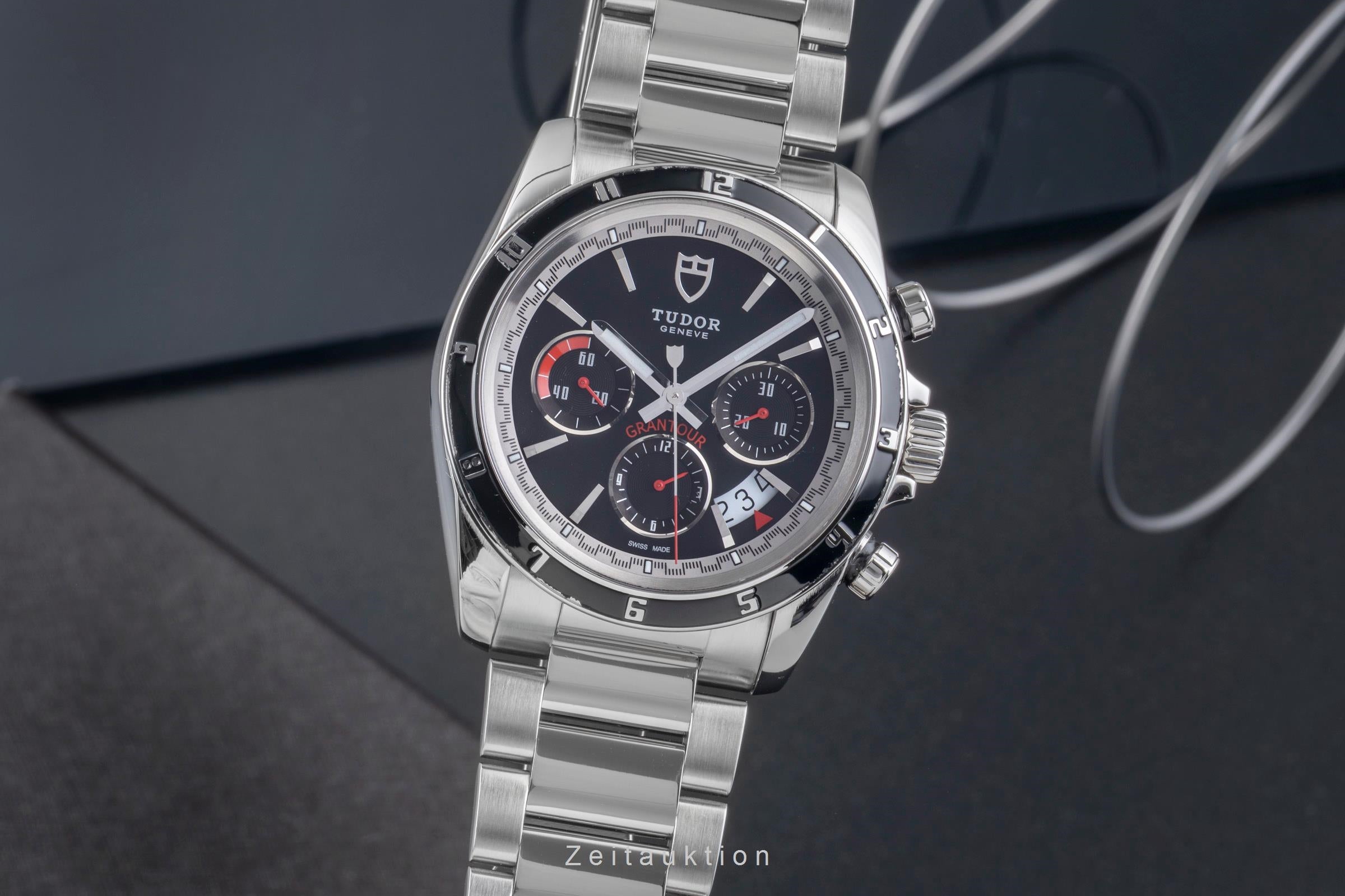 Tudor Grantour Chronograph Edelstahl Black Dial Automatik Herrenuhr Ref. 20530 [2505931]