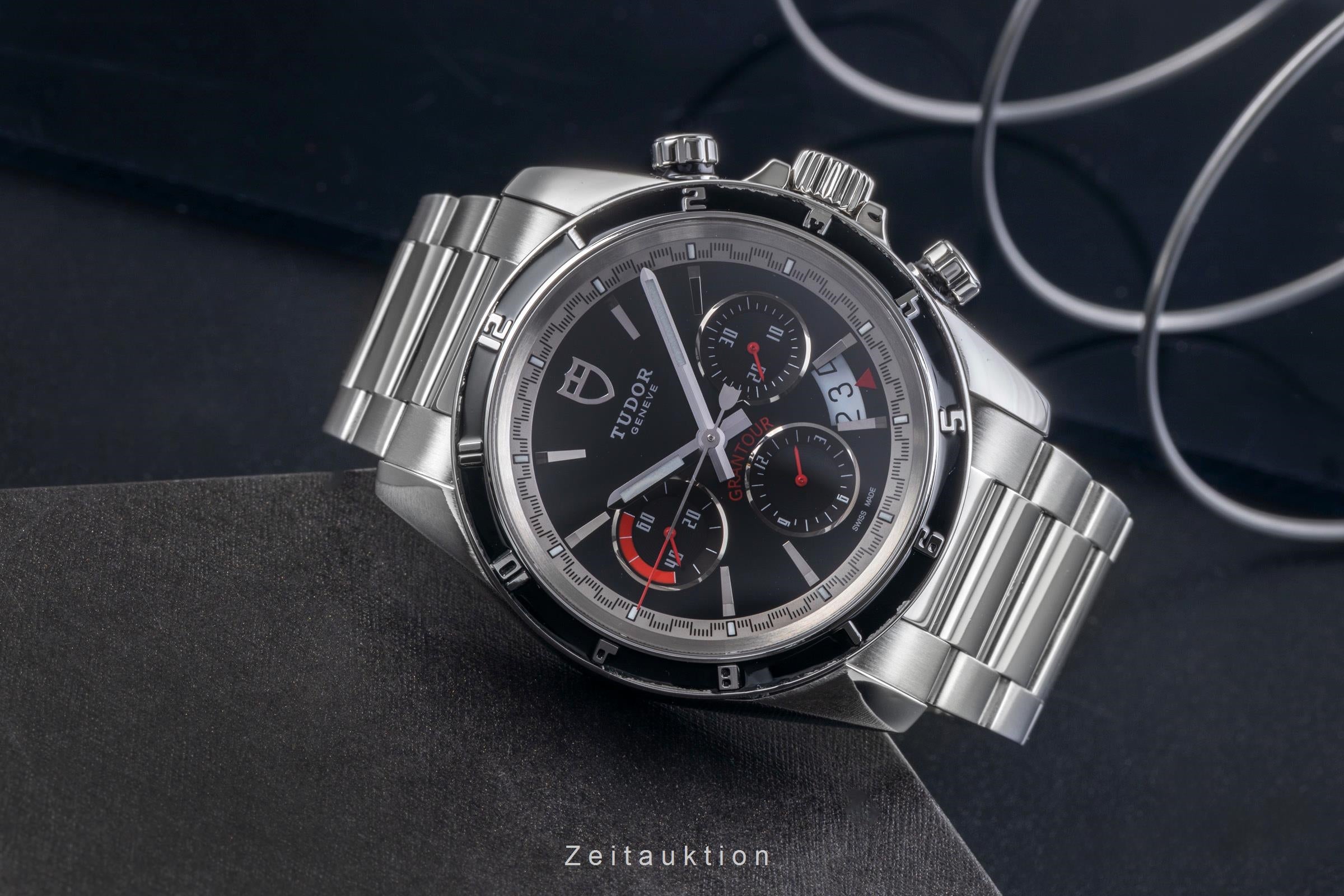 Tudor Grantour Chronograph Edelstahl Black Dial Automatik Herrenuhr Ref. 20530 [2505931]
