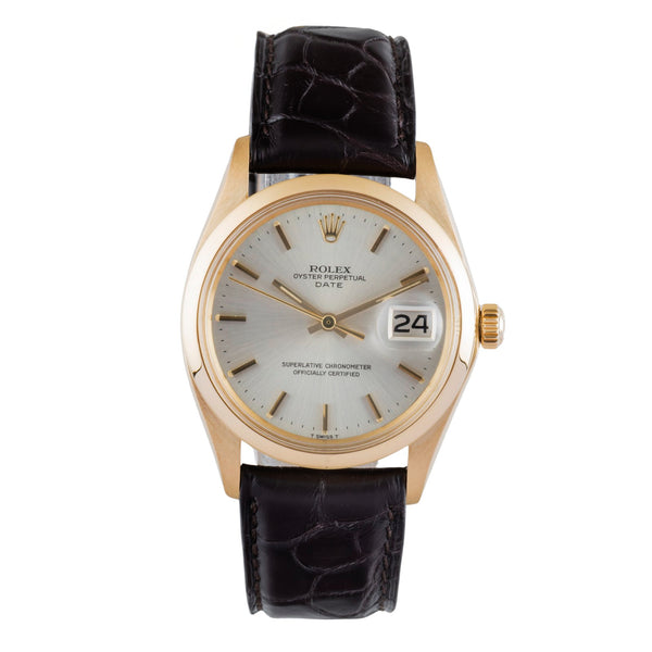 Rolex Date 18 ct gold automatic men's watch 1500 Vintage  [2505934]