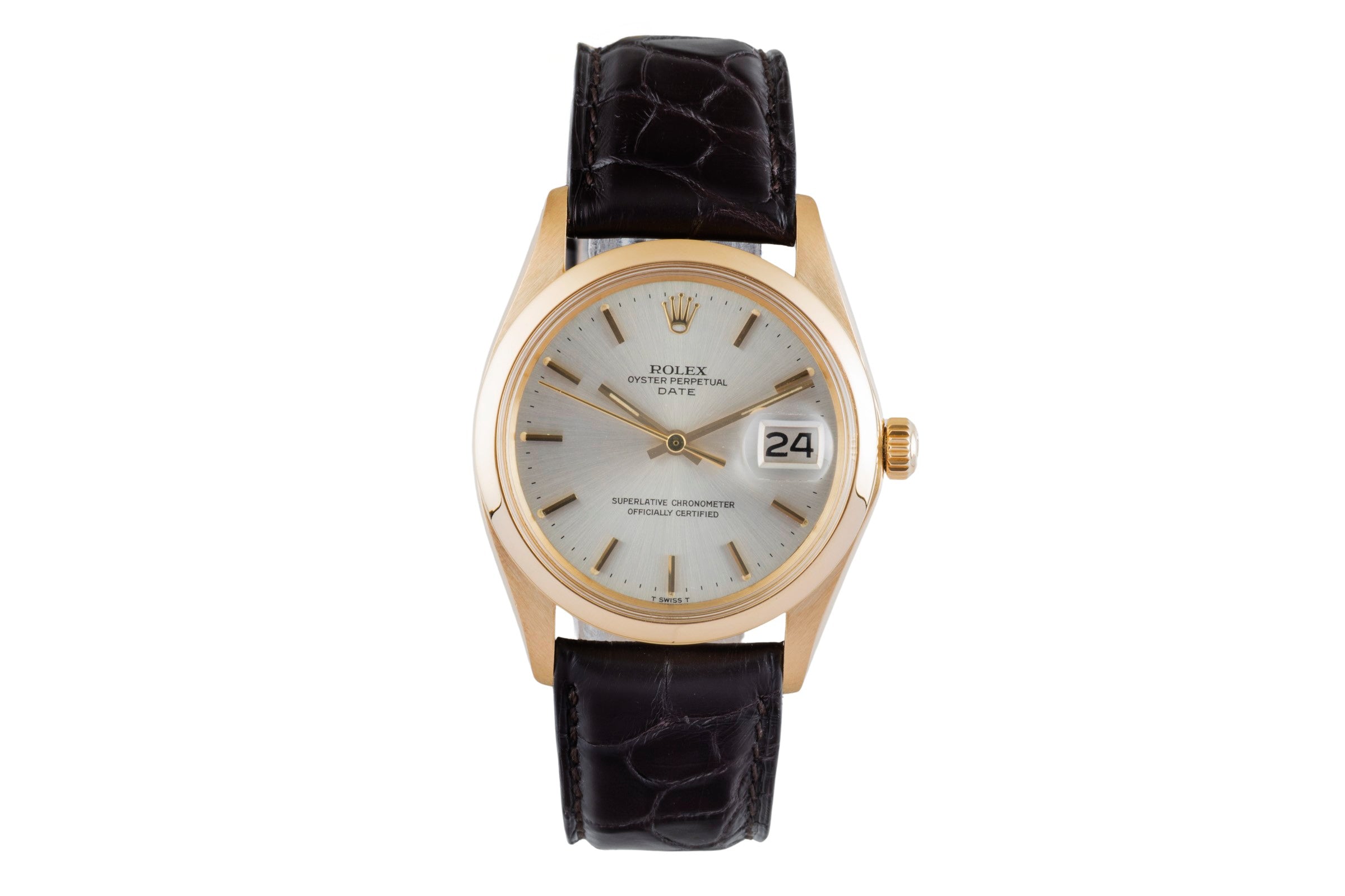 Rolex Date 18 ct gold automatic men's watch 1500 Vintage  [2505934]