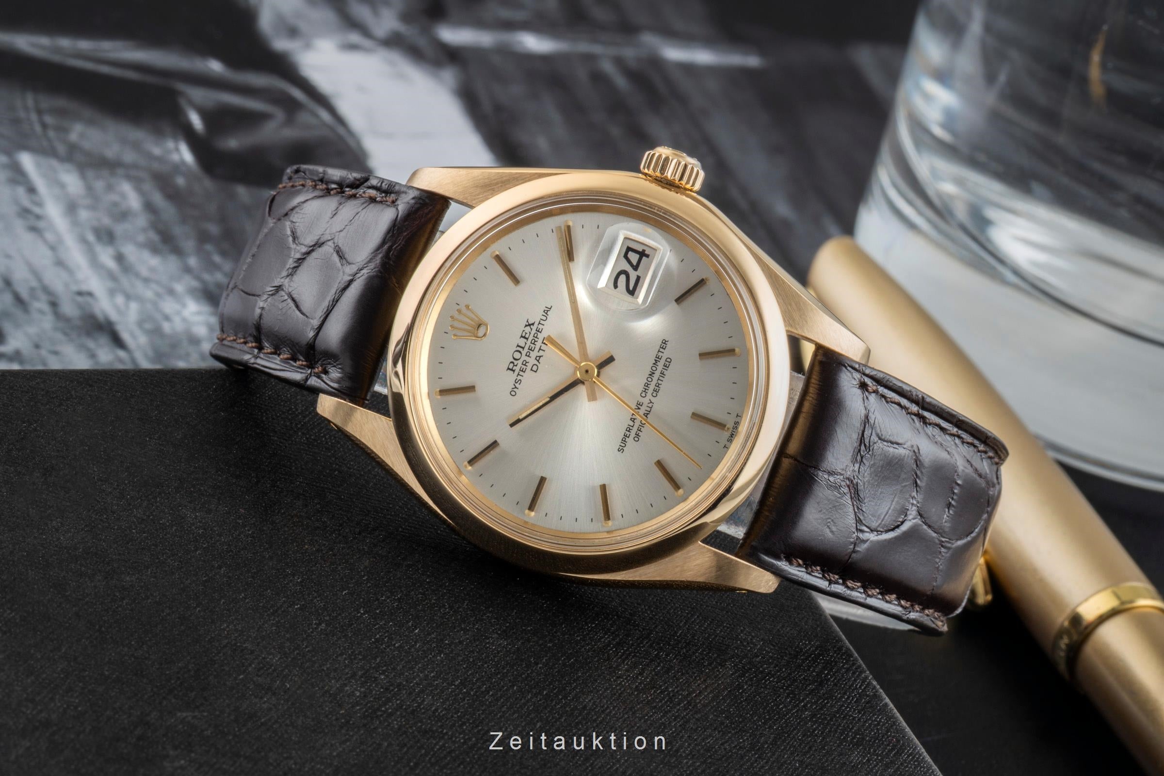 Rolex Date 18 ct gold automatic men's watch 1500 Vintage  [2505934]