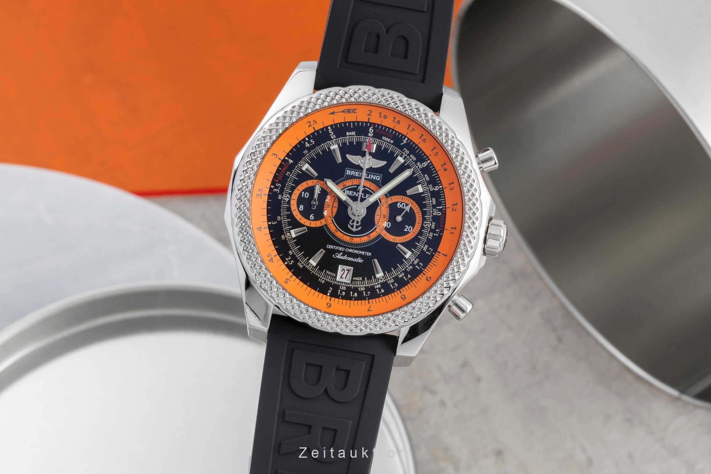 Breitling Bentley chronograph steel automatic Kal. B26 Ref. A26364