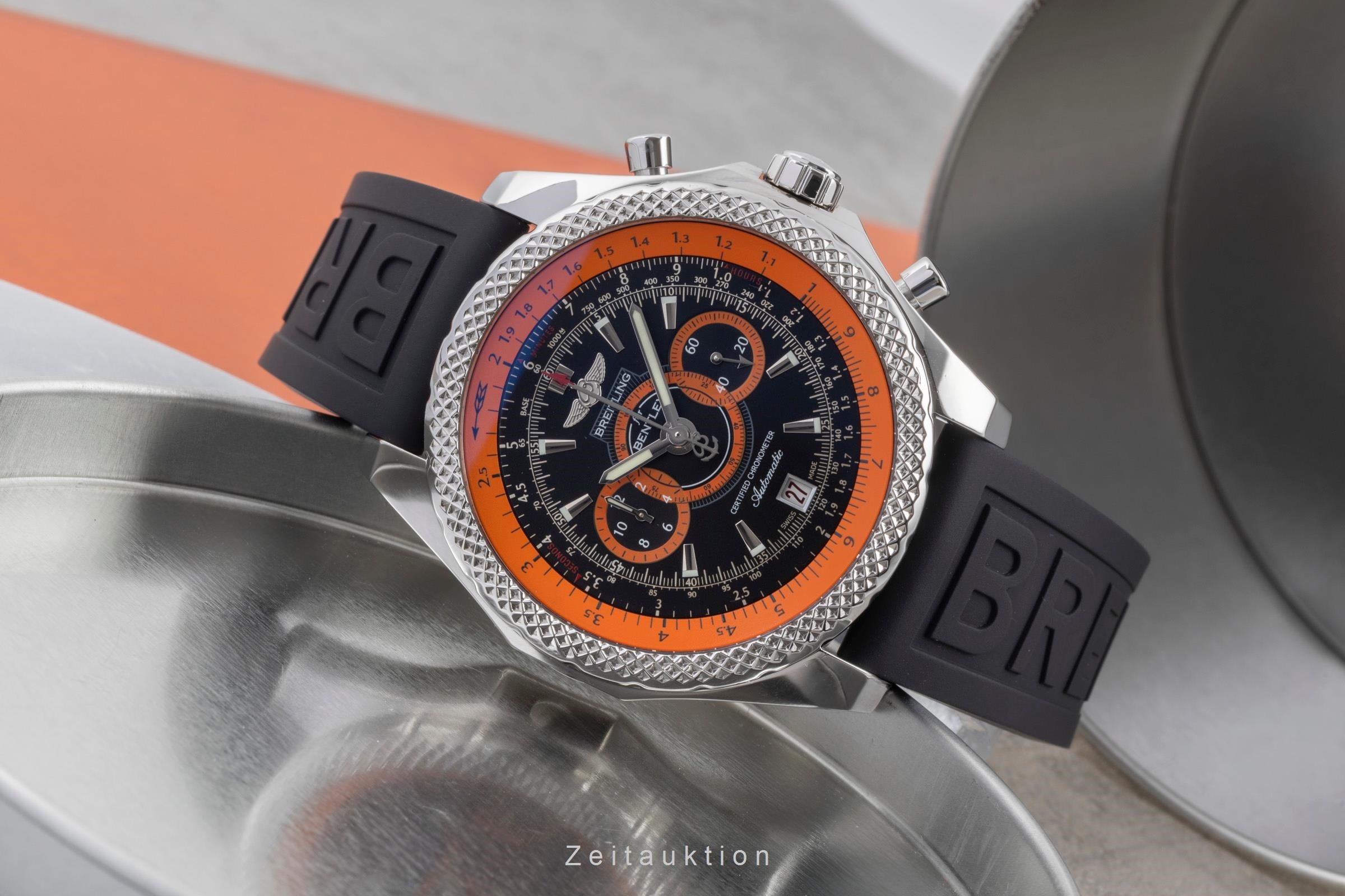 Breitling Bentley chronograph steel automatic Kal. B26 Ref. A26364