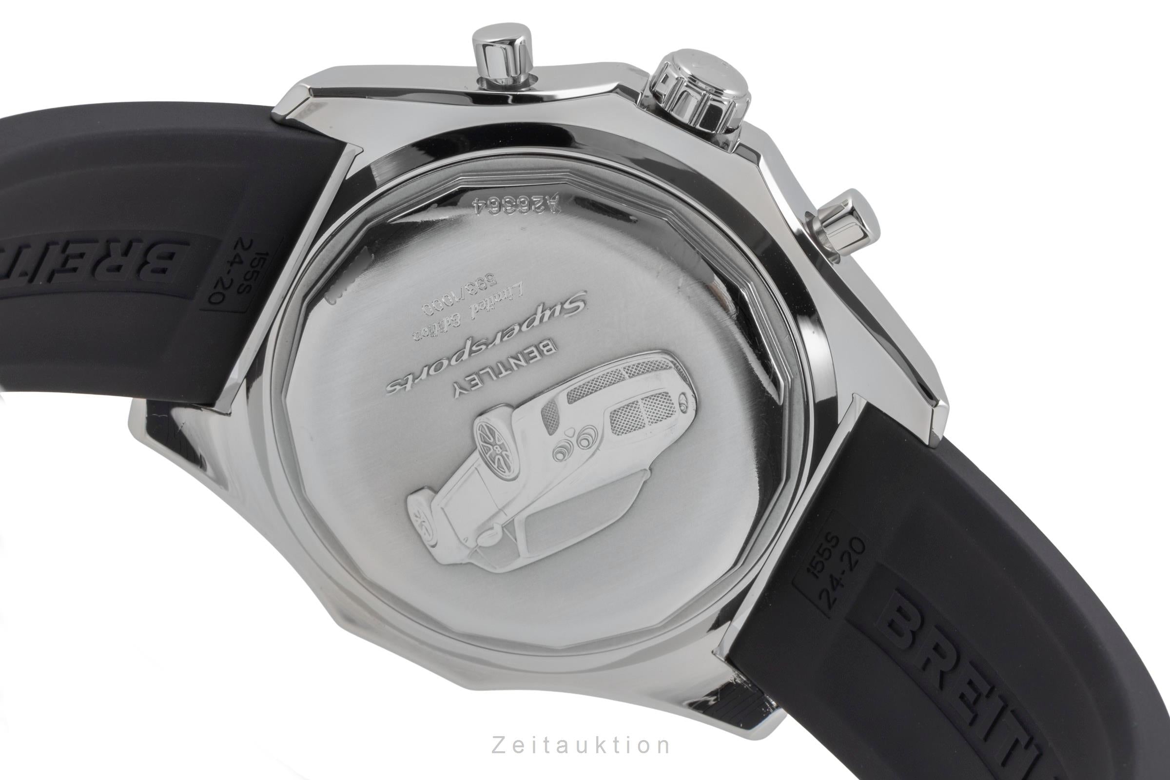 Breitling Bentley chronograph steel automatic Kal. B26 Ref. A26364