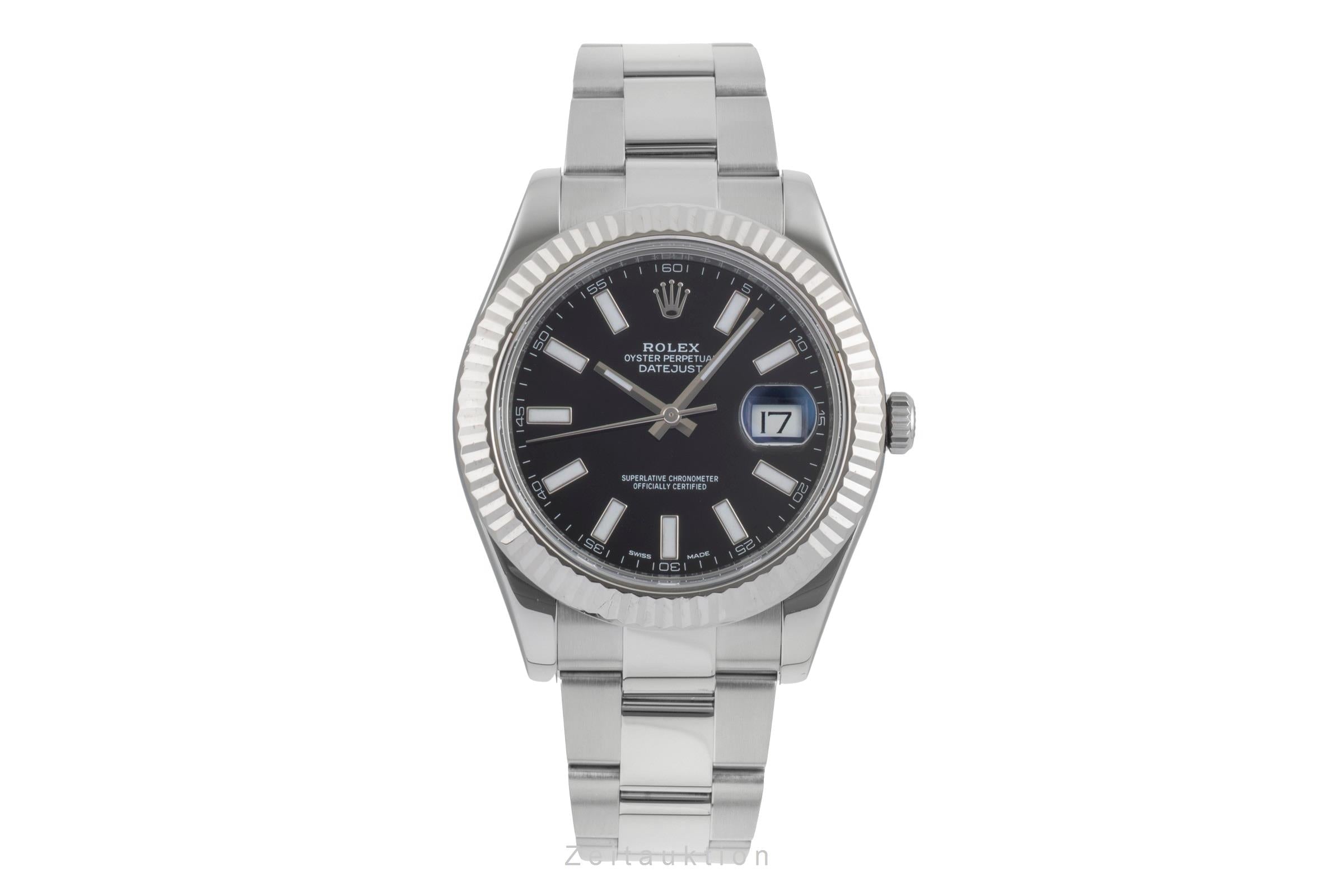 Rolex Datejust II Stahl / Weissgold Black Dial Automatik Herrenuhr Ref. 116334 [2505959]