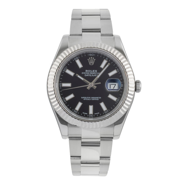 Rolex Datejust II Stahl / Weissgold Black Dial Automatik Herrenuhr Ref. 116334 [2505959]