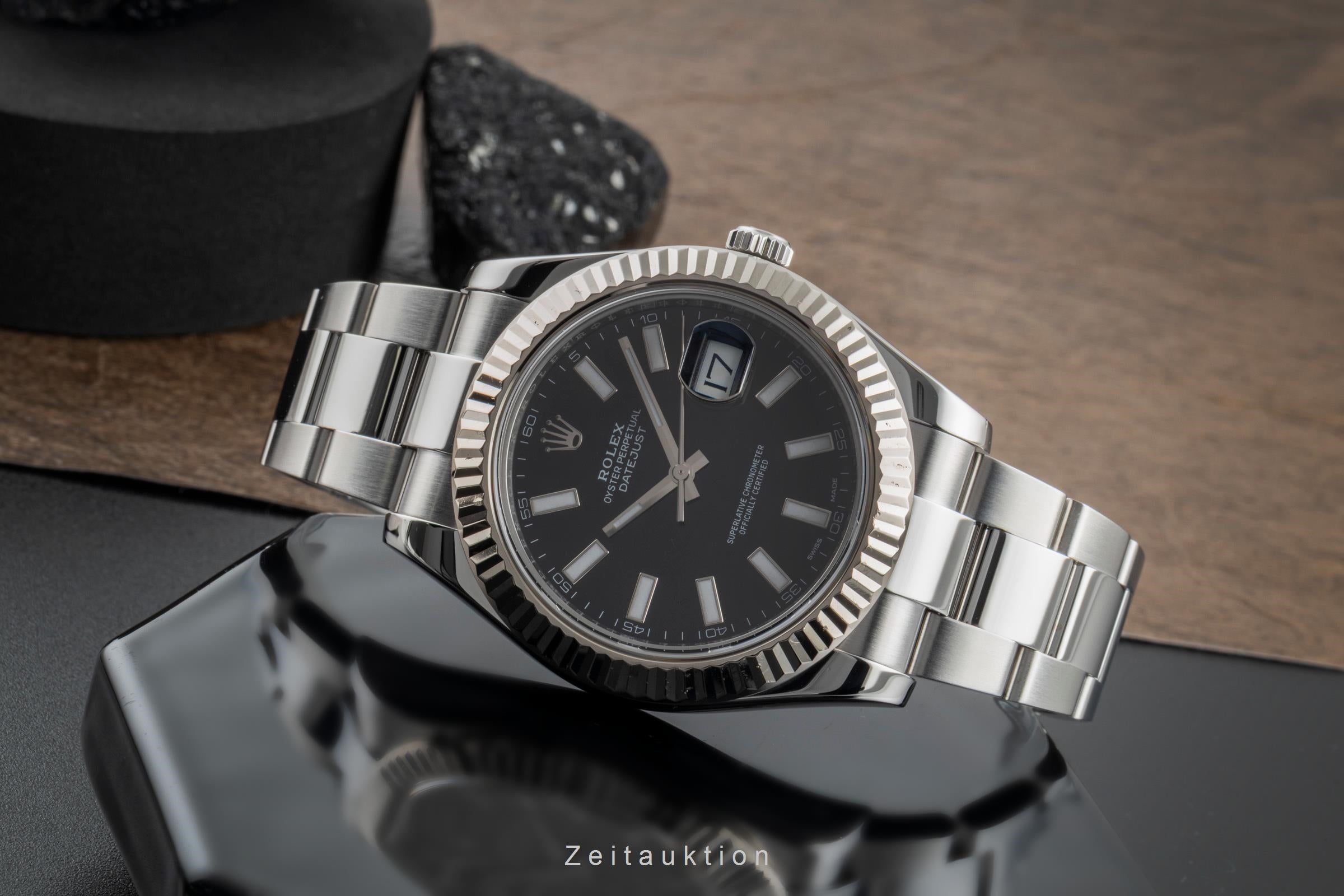 Rolex Datejust II Stahl / Weissgold Black Dial Automatik Herrenuhr Ref. 116334 [2505959]