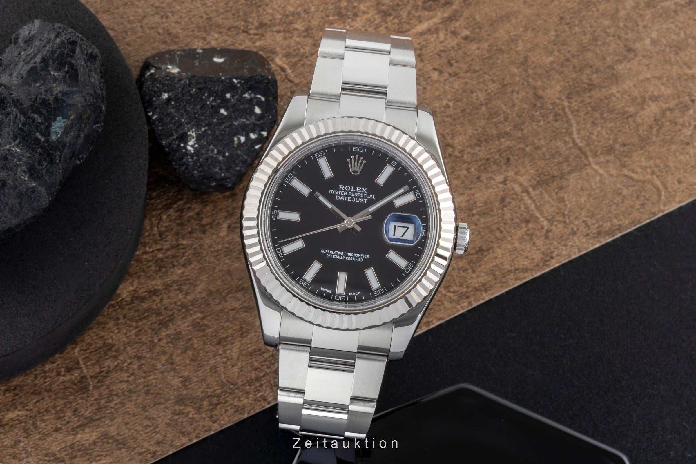 Rolex Datejust II Stahl / Weissgold Black Dial Automatik Herrenuhr Ref. 116334 [2505959]