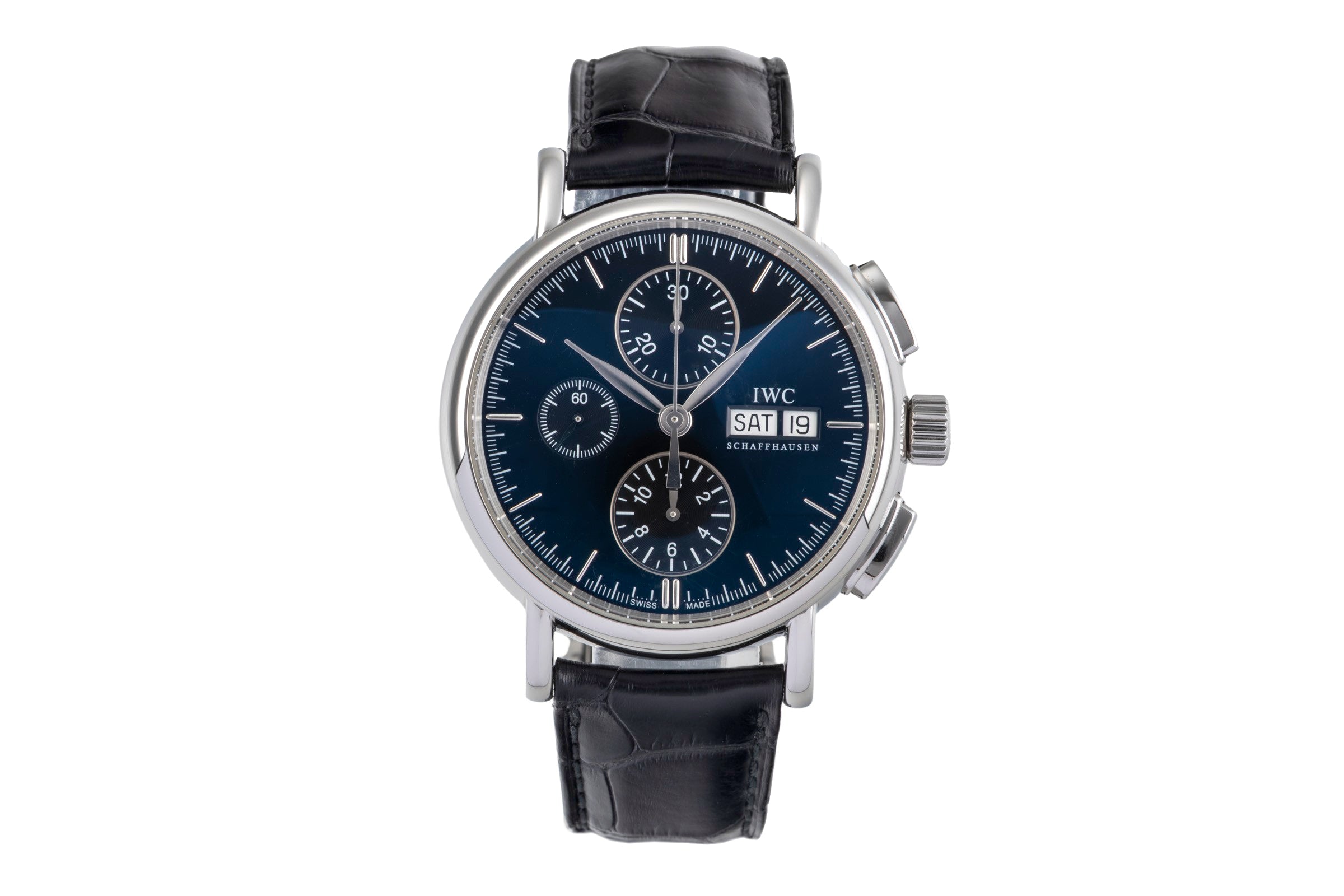 IWC Portofino chronographe acier automatique montre pour hommes IW378303  [2505967]