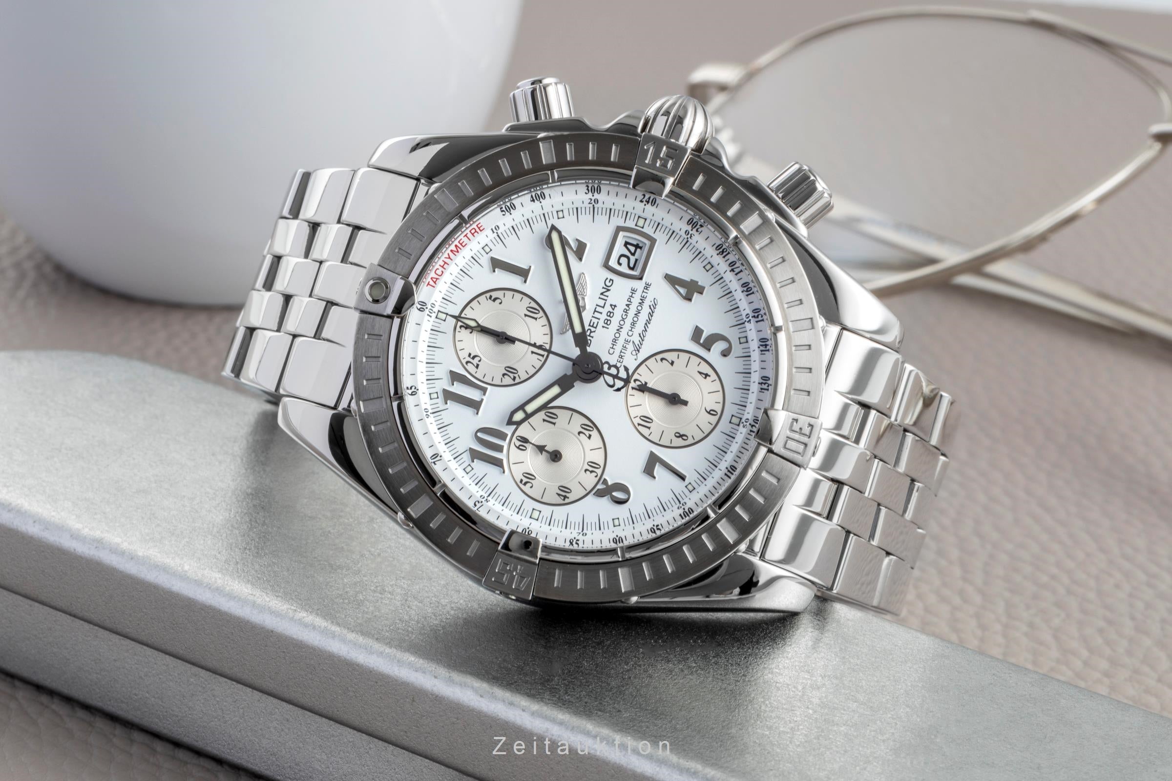 Breitling Evolution chronographe acier automatique montre pour hommes A13356  [2505970]