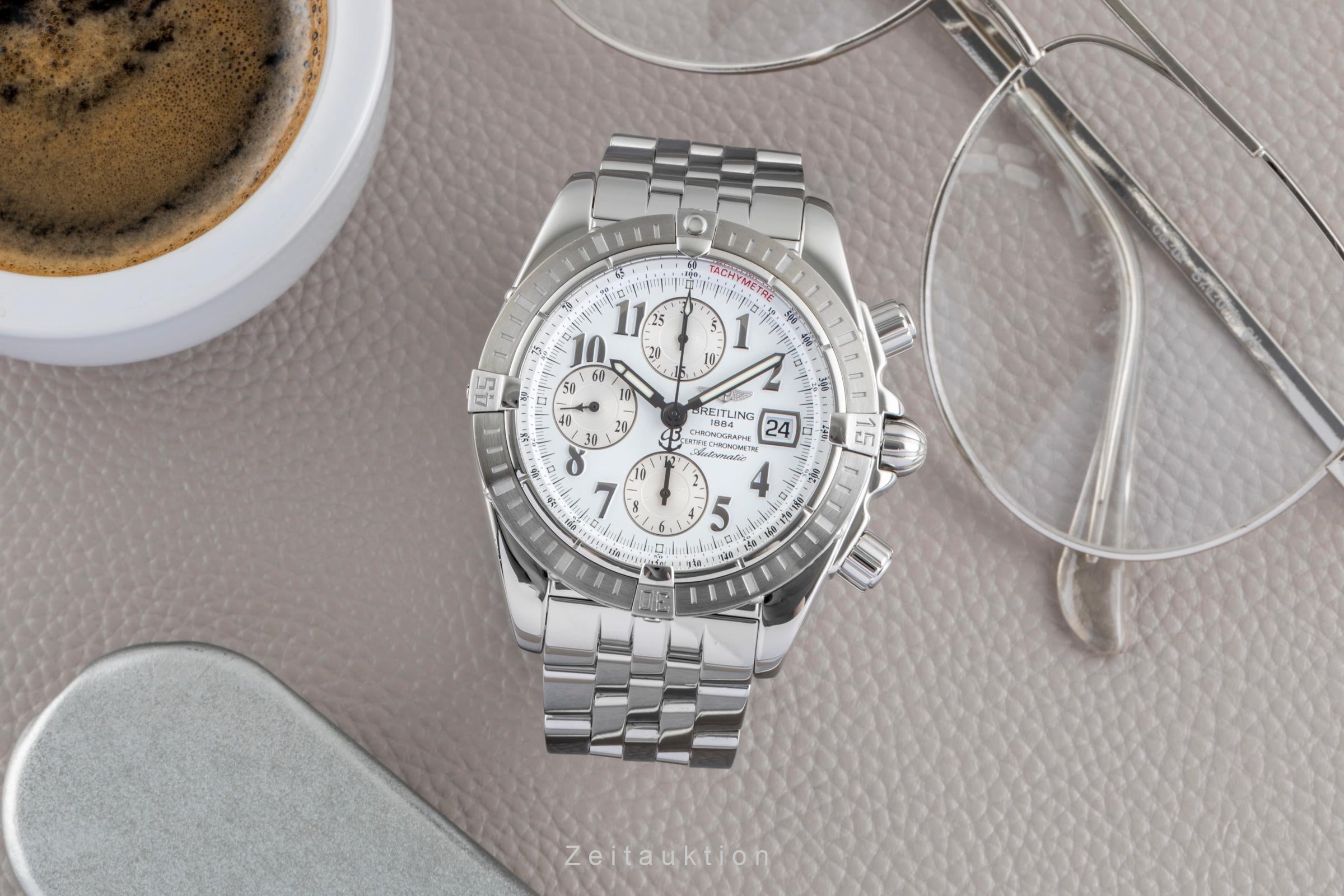 Breitling Evolution chronographe acier automatique montre pour hommes A13356  [2505970]