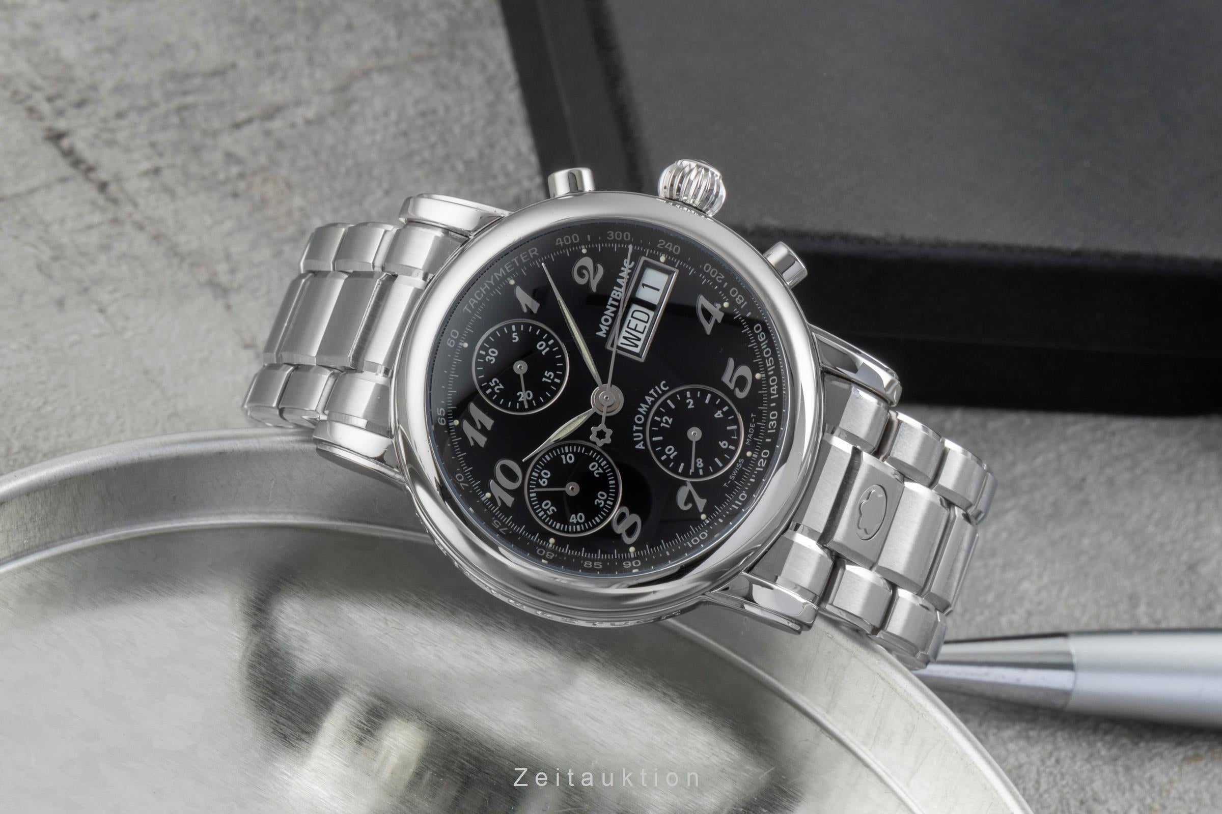 Montblanc Meisterstück cronografo acciaio automatismo orologio da uomo 7016  [2505972]