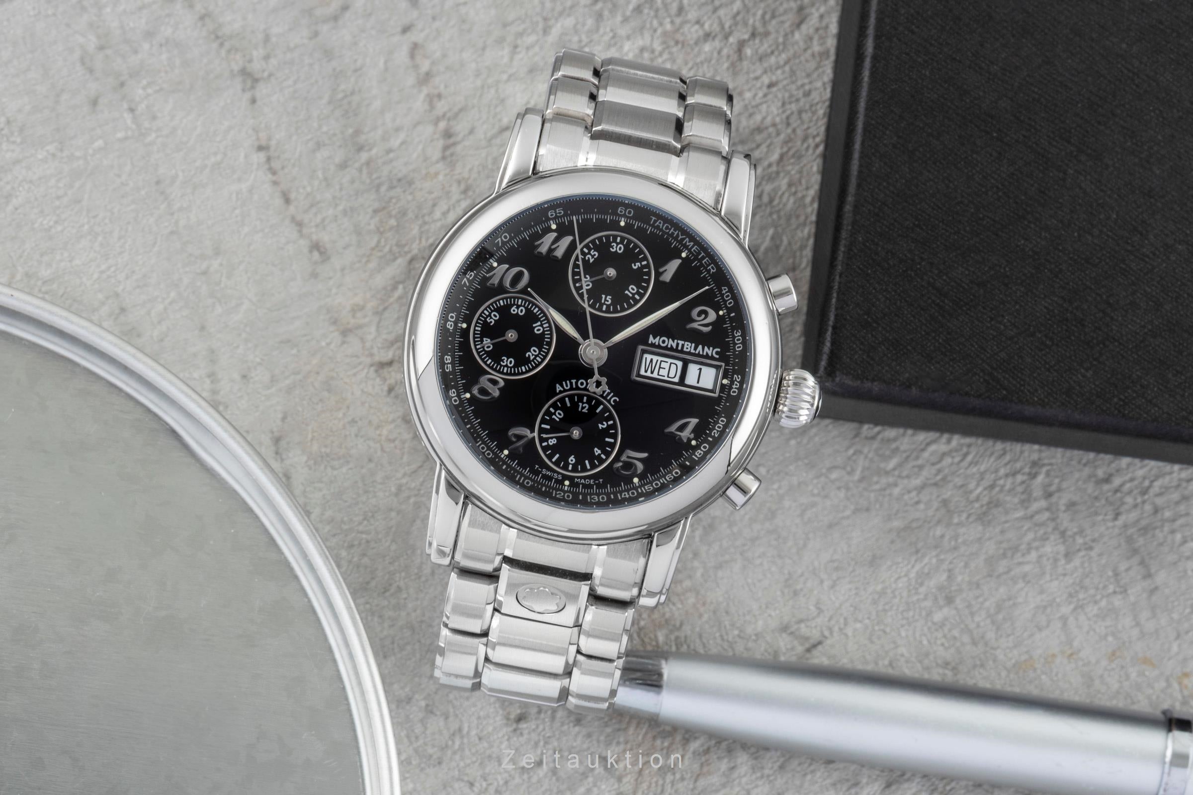 Montblanc Meisterstück cronografo acciaio automatismo orologio da uomo 7016  [2505972]