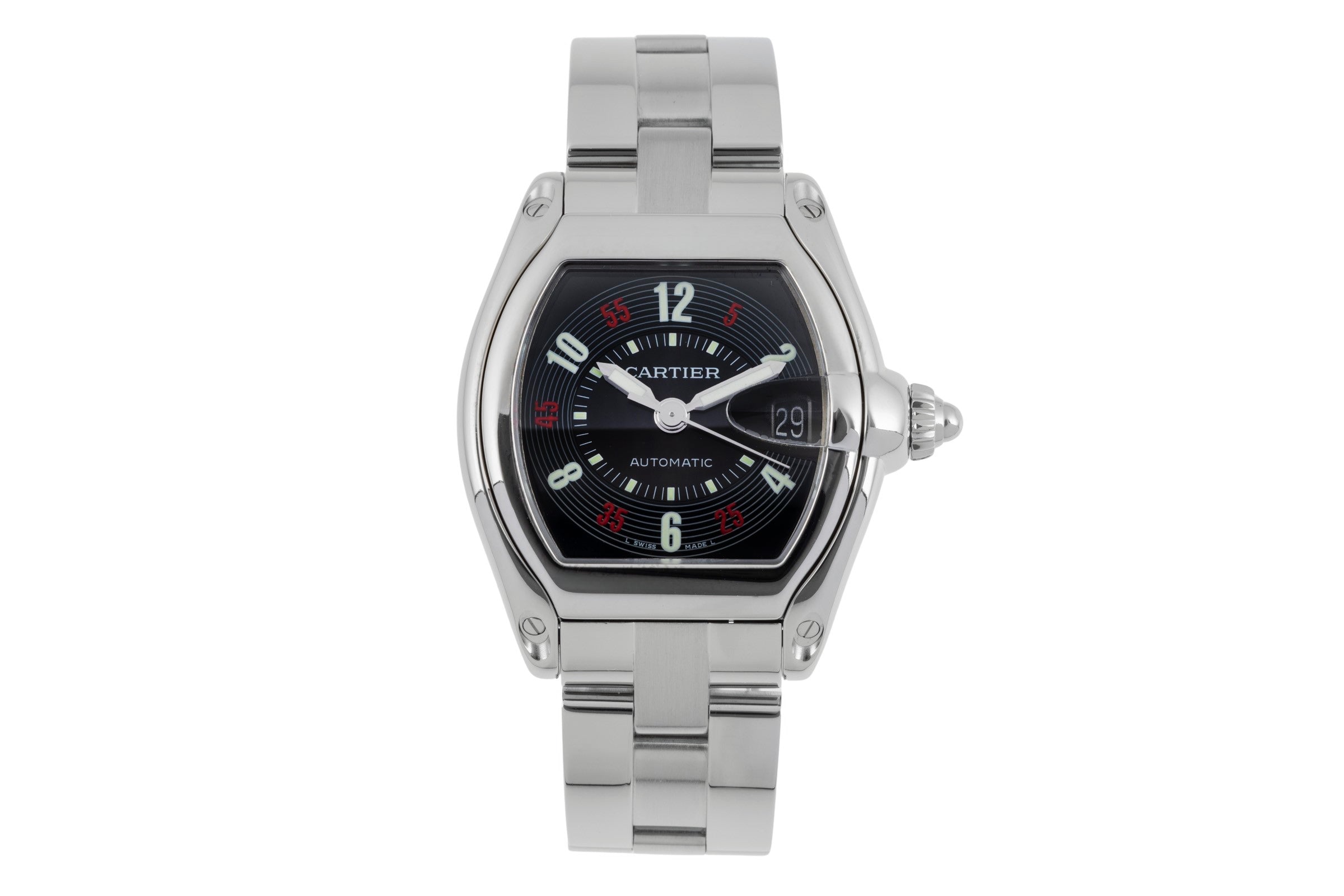 Cartier Roadster acier automatique montre pour hommes W62002V3  [2505977]