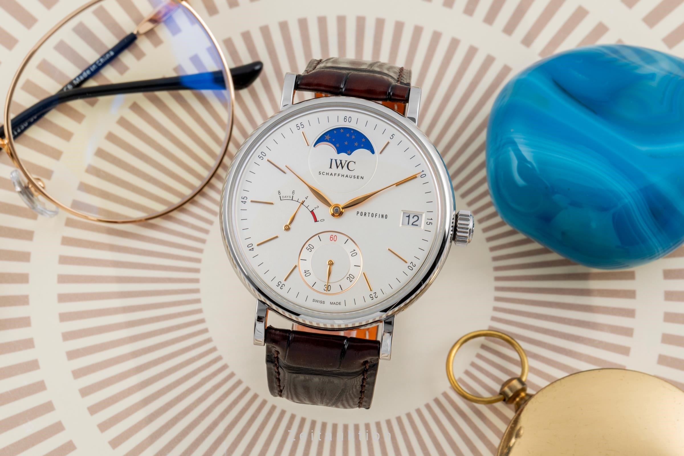 IWC Portugieser acciaio carica manuale orologio da uomo IW516401 LP: 14500EUR  [2505984]