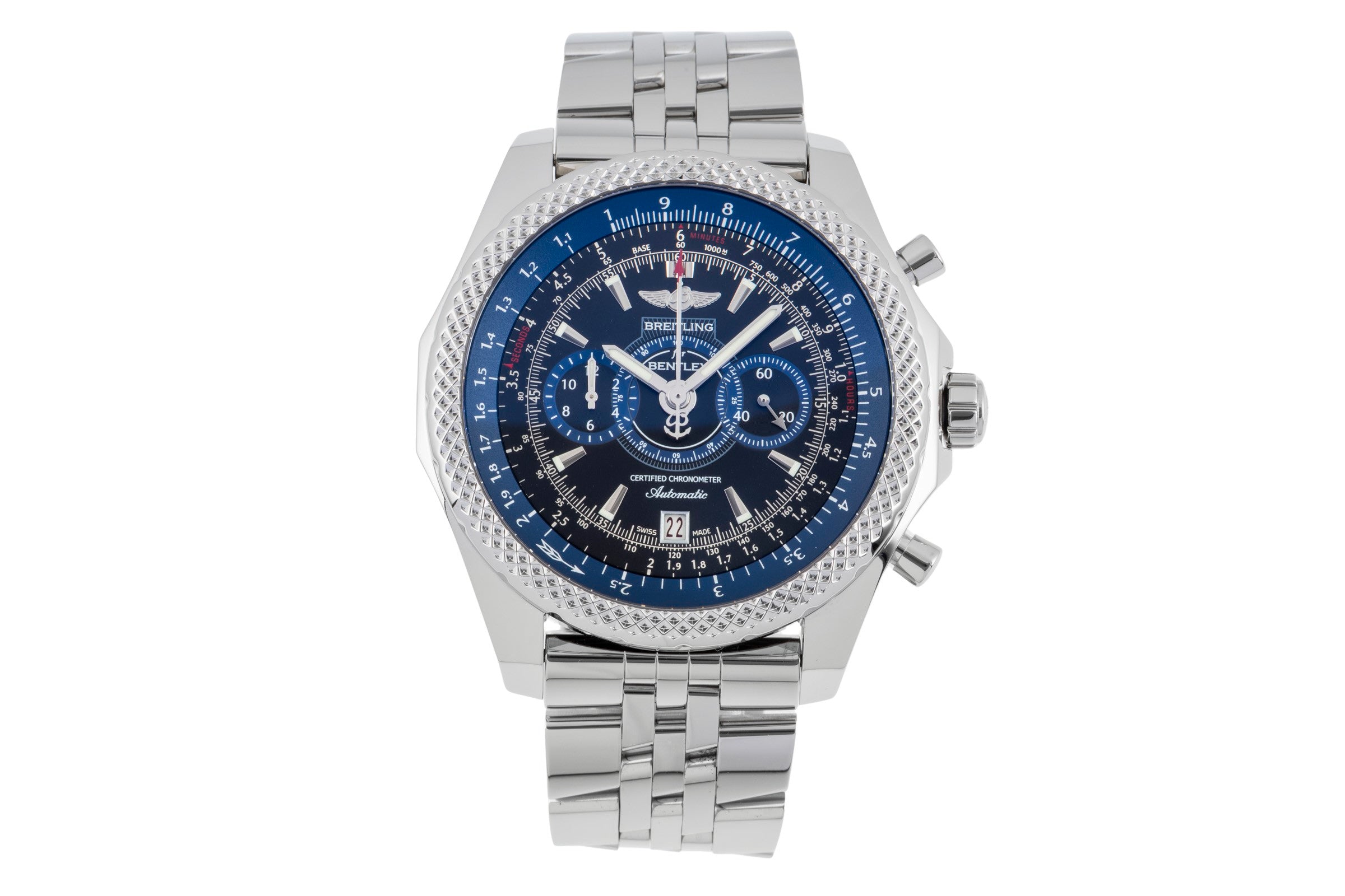 Breitling Bentley chronograph steel automatic Kal. B26 Ref. A26364
