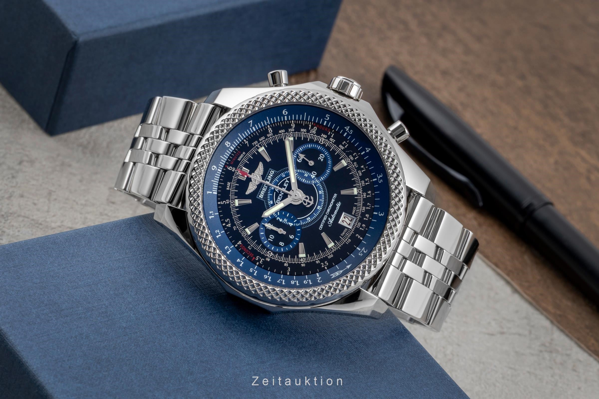 Breitling Bentley chronograph steel automatic Kal. B26 Ref. A26364