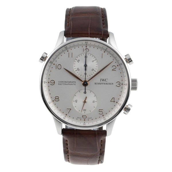 IWC Portugieser chronograph steel manual winding men's watch IW371202  [2505987]