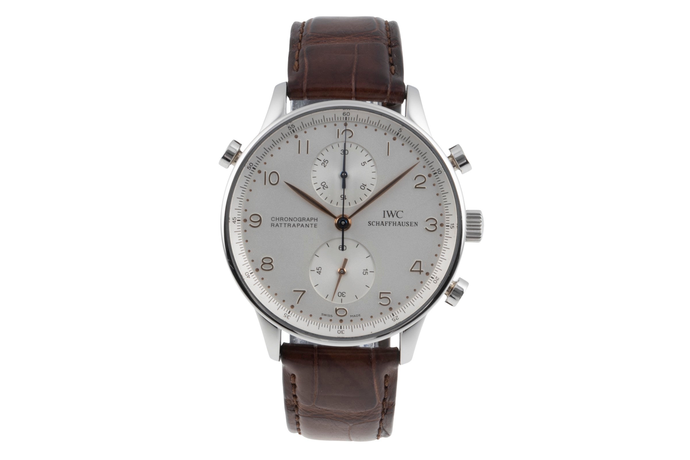 IWC Portugieser chronograph steel manual winding men's watch IW371202  [2505987]