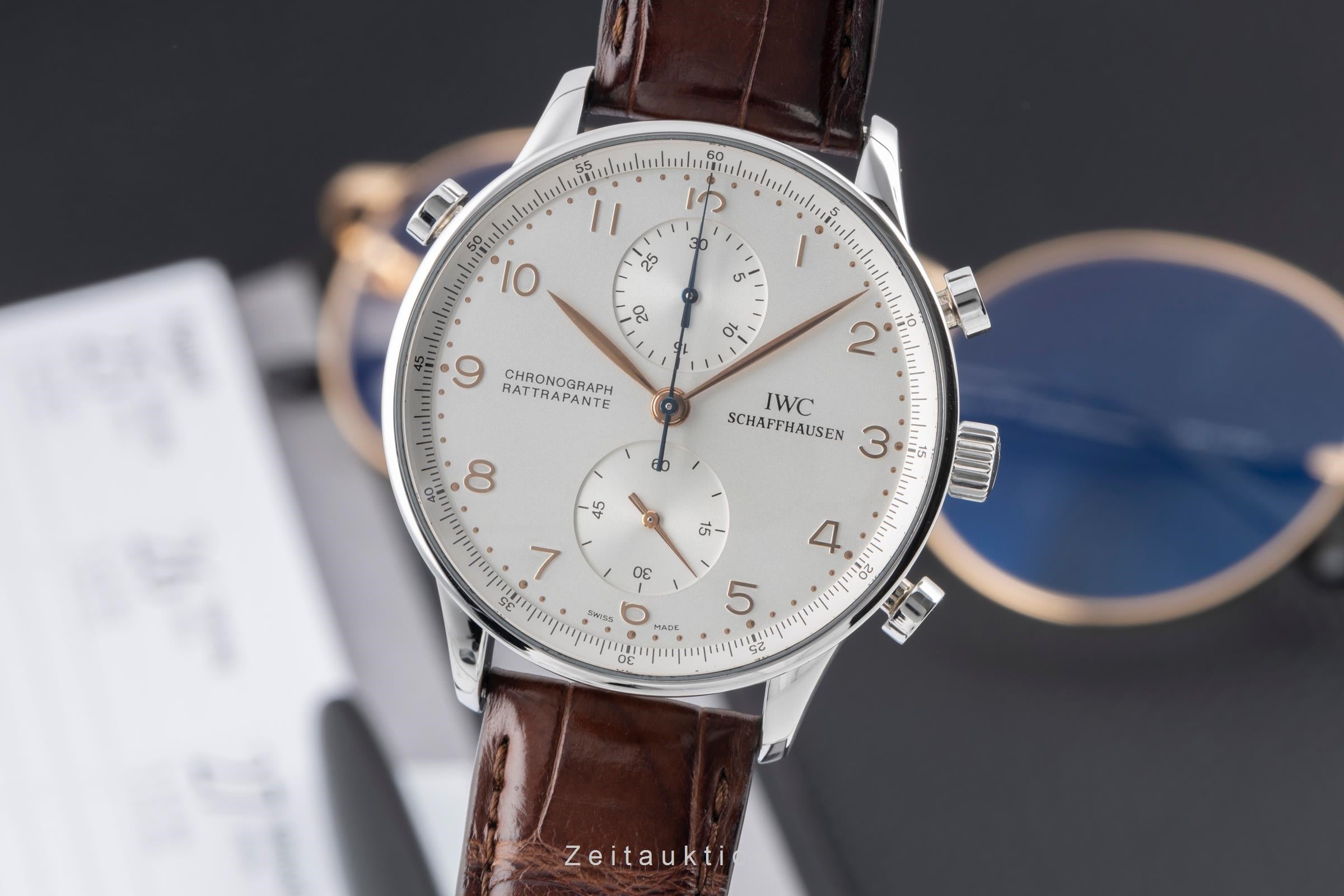 IWC Portugieser chronograph steel manual winding men's watch IW371202  [2505987]