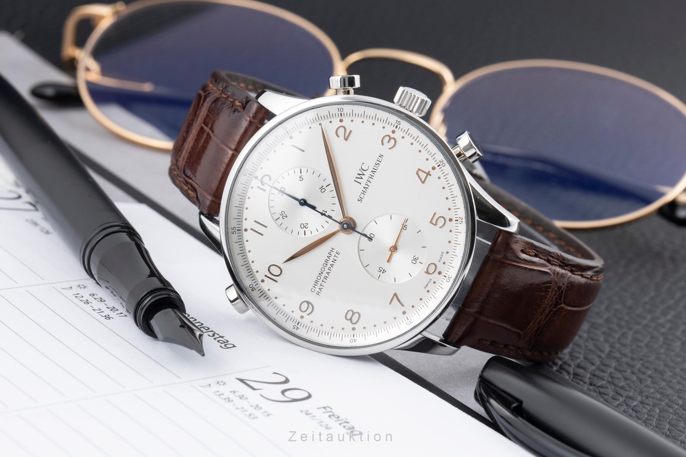 IWC Portugieser chronograph steel manual winding men's watch IW371202  [2505987]
