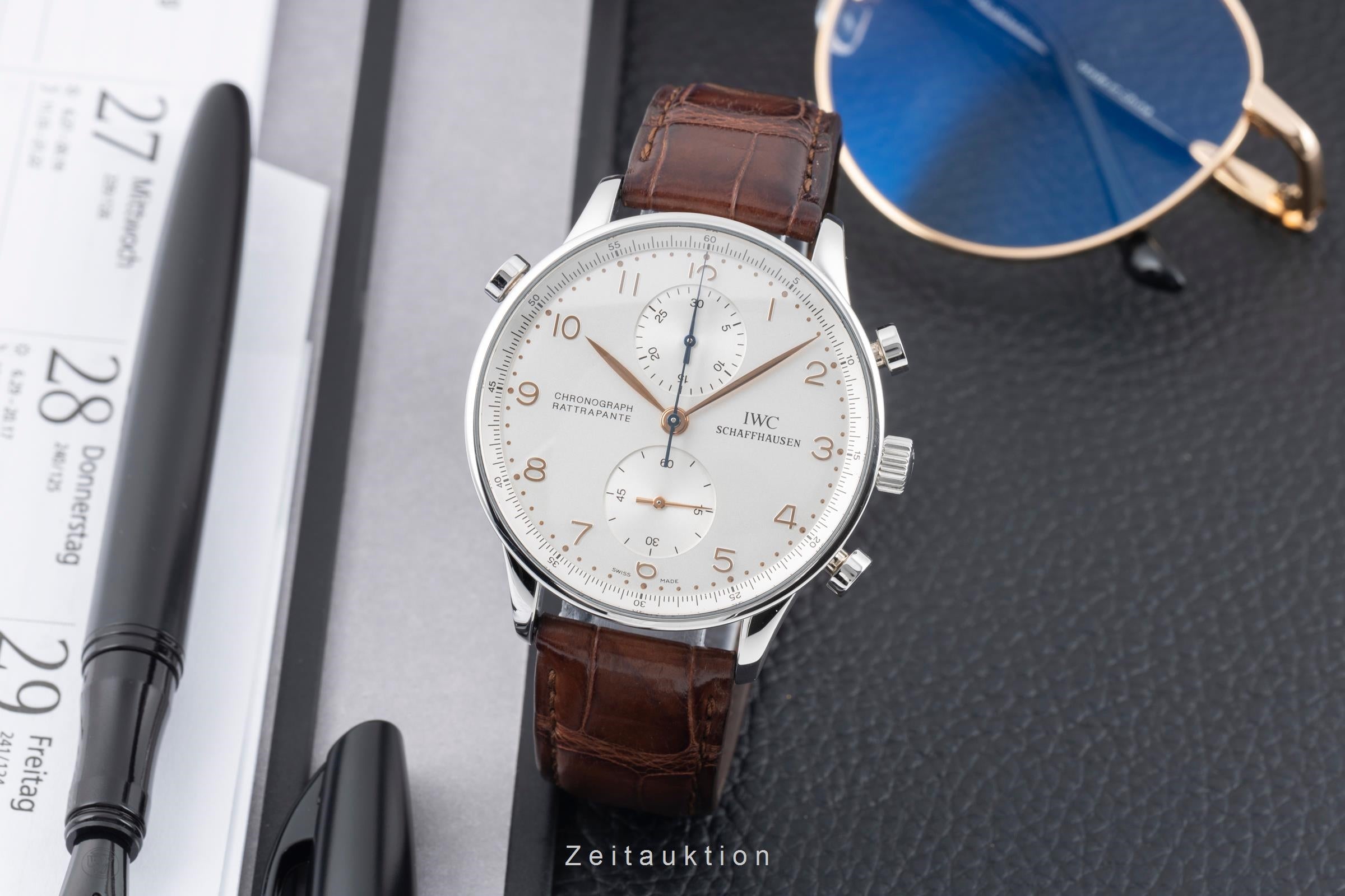 IWC Portugieser chronograph steel manual winding men's watch IW371202  [2505987]