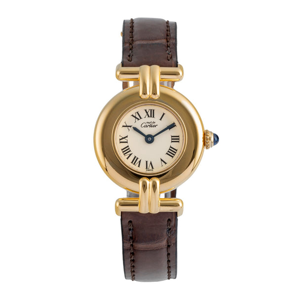 Cartier Colisée must de Cartier Vermeil "Ivory Roman Dial" Ref. 590002  [2505991]
