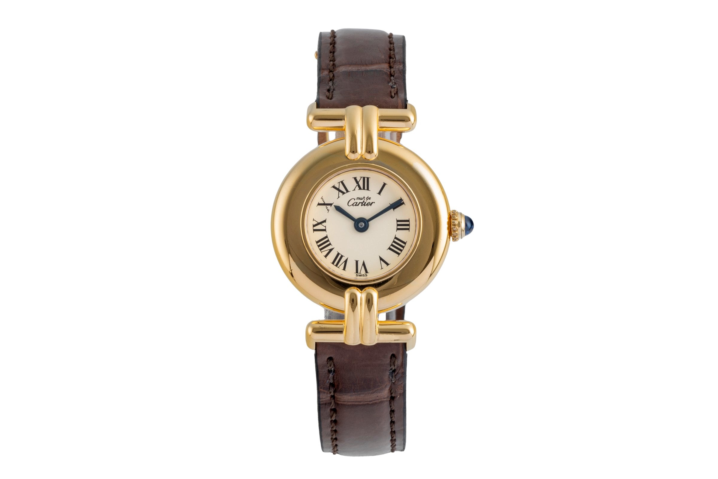 Cartier Colisée must de Cartier Vermeil "Ivory Roman Dial" Ref. 590002  [2505991]