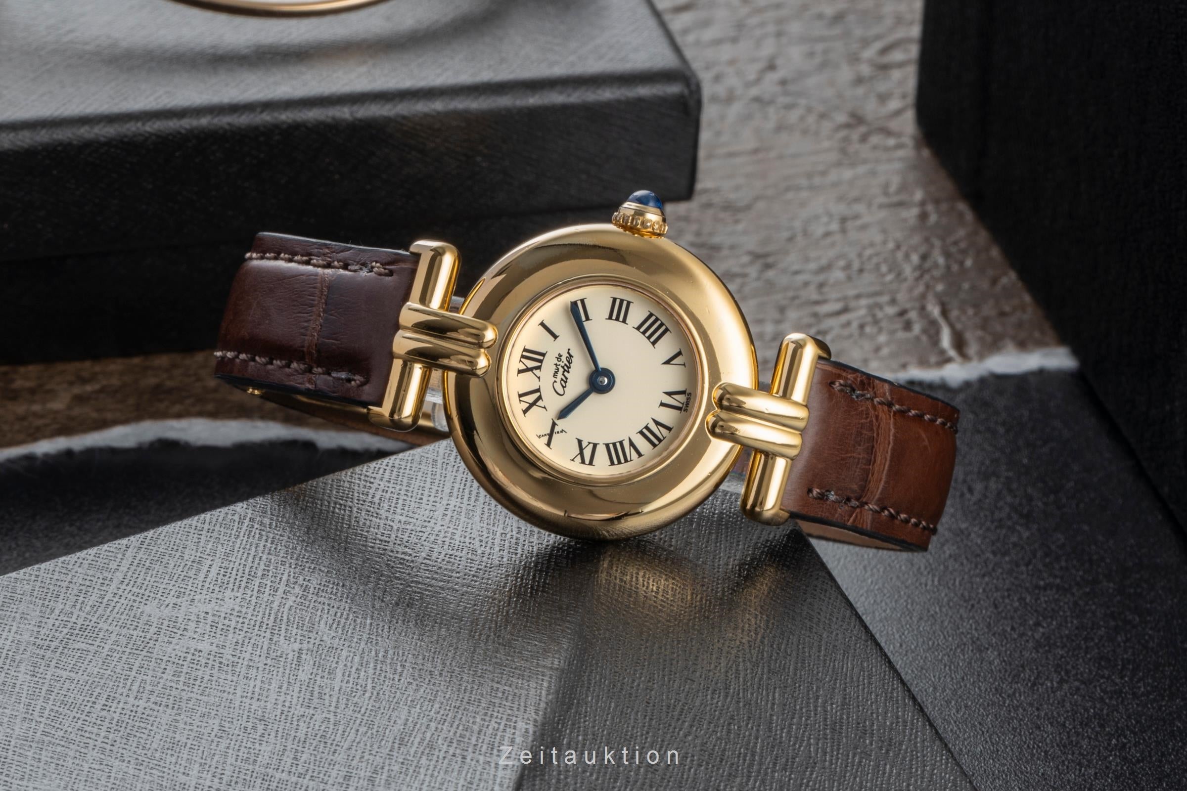 Cartier Colisée must de Cartier Vermeil "Ivory Roman Dial" Ref. 590002  [2505991]