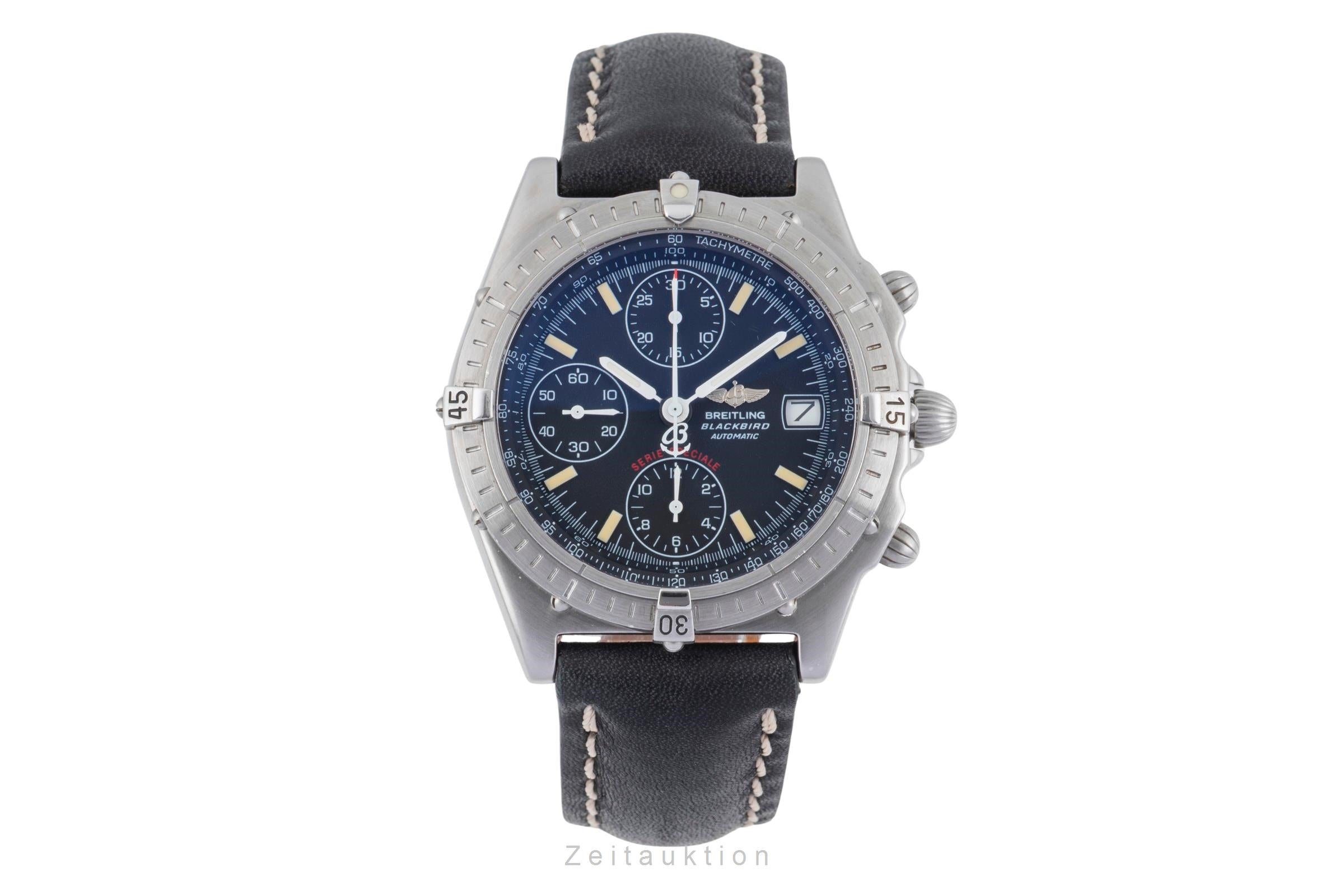 Breitling Chronomat Blackbird Stahl Automatik Herrenuhr Ref. A13050.1 B&P 2003 [2506023]