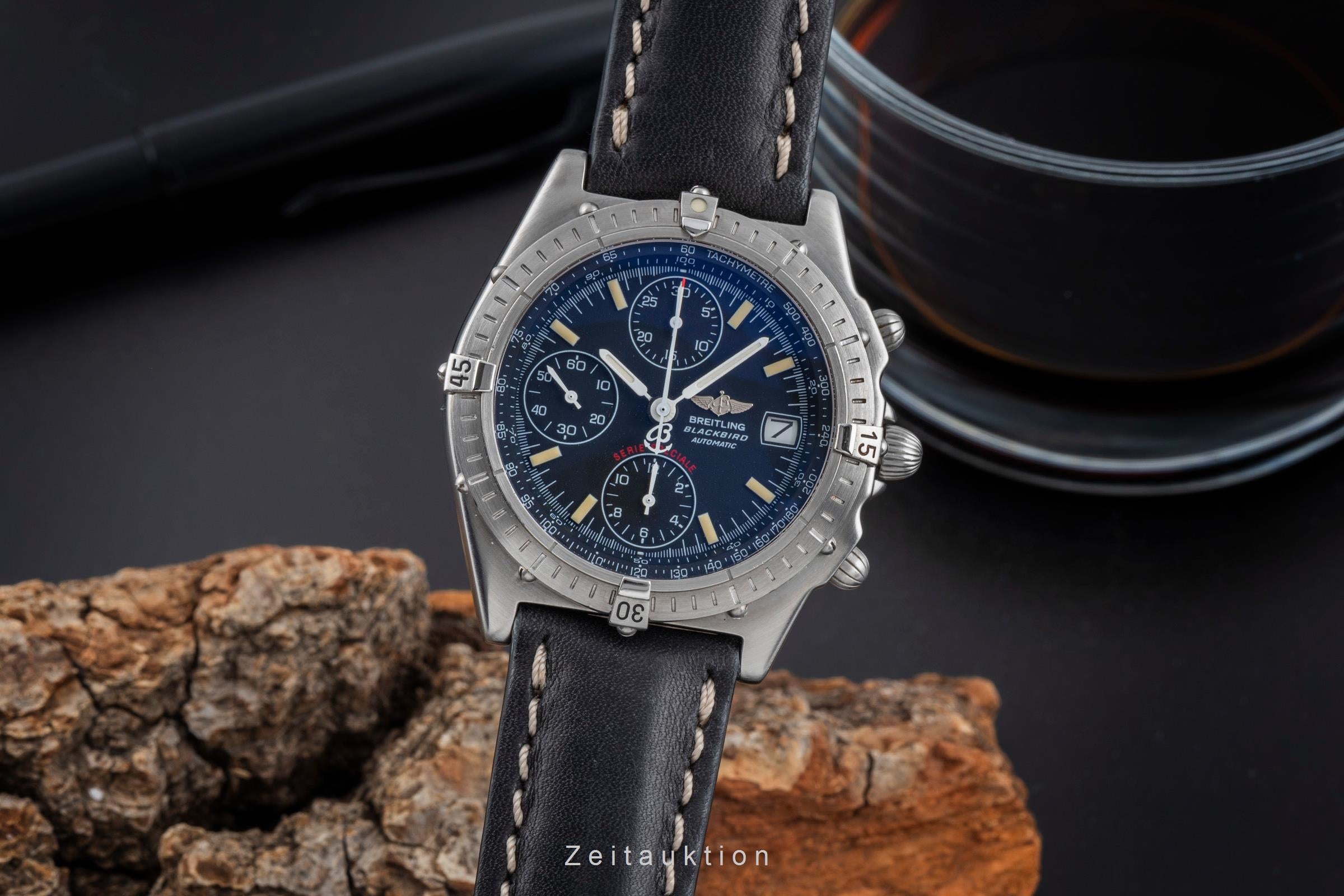 Breitling Chronomat Blackbird Stahl Automatik Herrenuhr Ref. A13050.1 B&P 2003 [2506023]