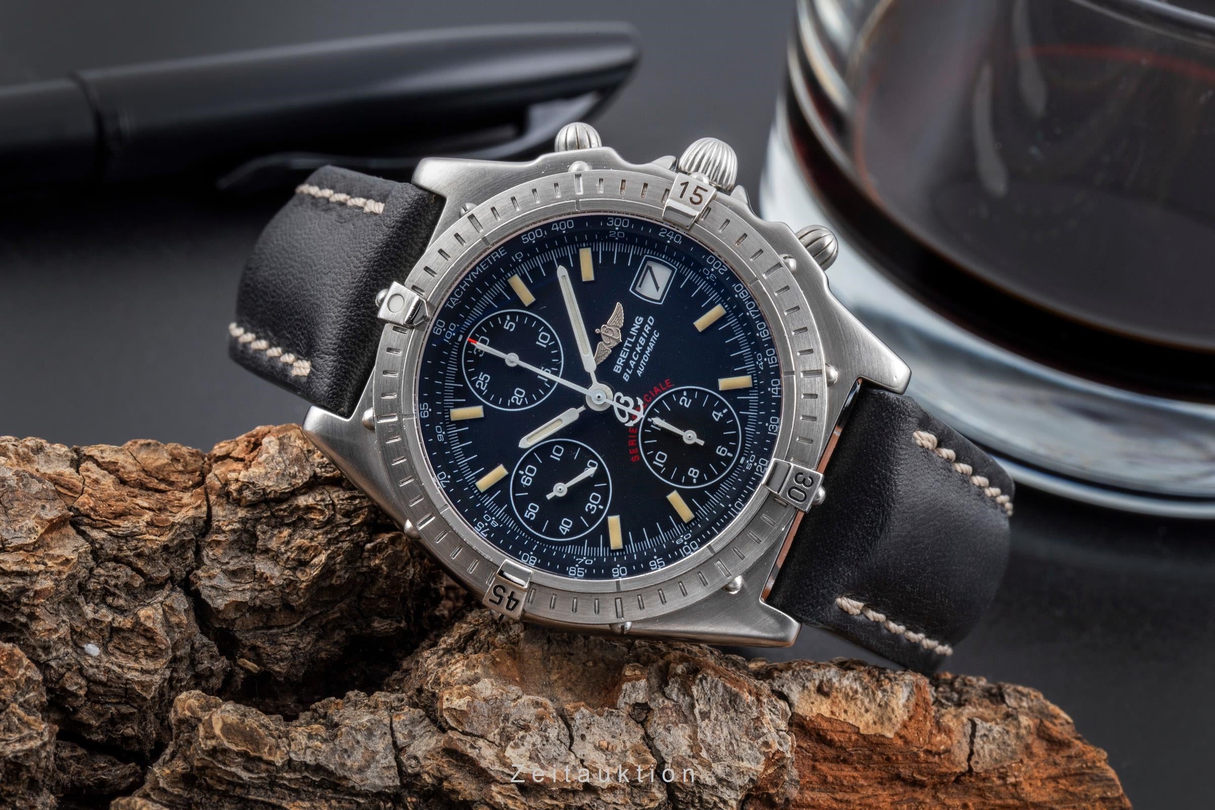 Breitling Chronomat Blackbird Stahl Automatik Herrenuhr Ref. A13050.1 B&P 2003 [2506023]