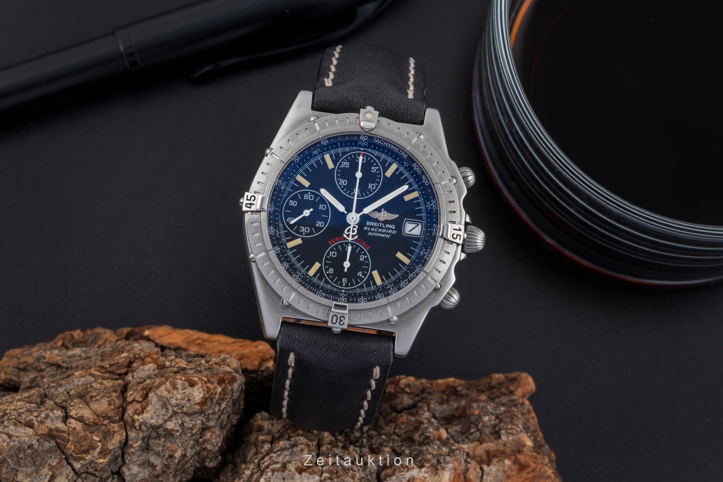 Breitling Chronomat Blackbird Stahl Automatik Herrenuhr Ref. A13050.1 B&P 2003 [2506023]