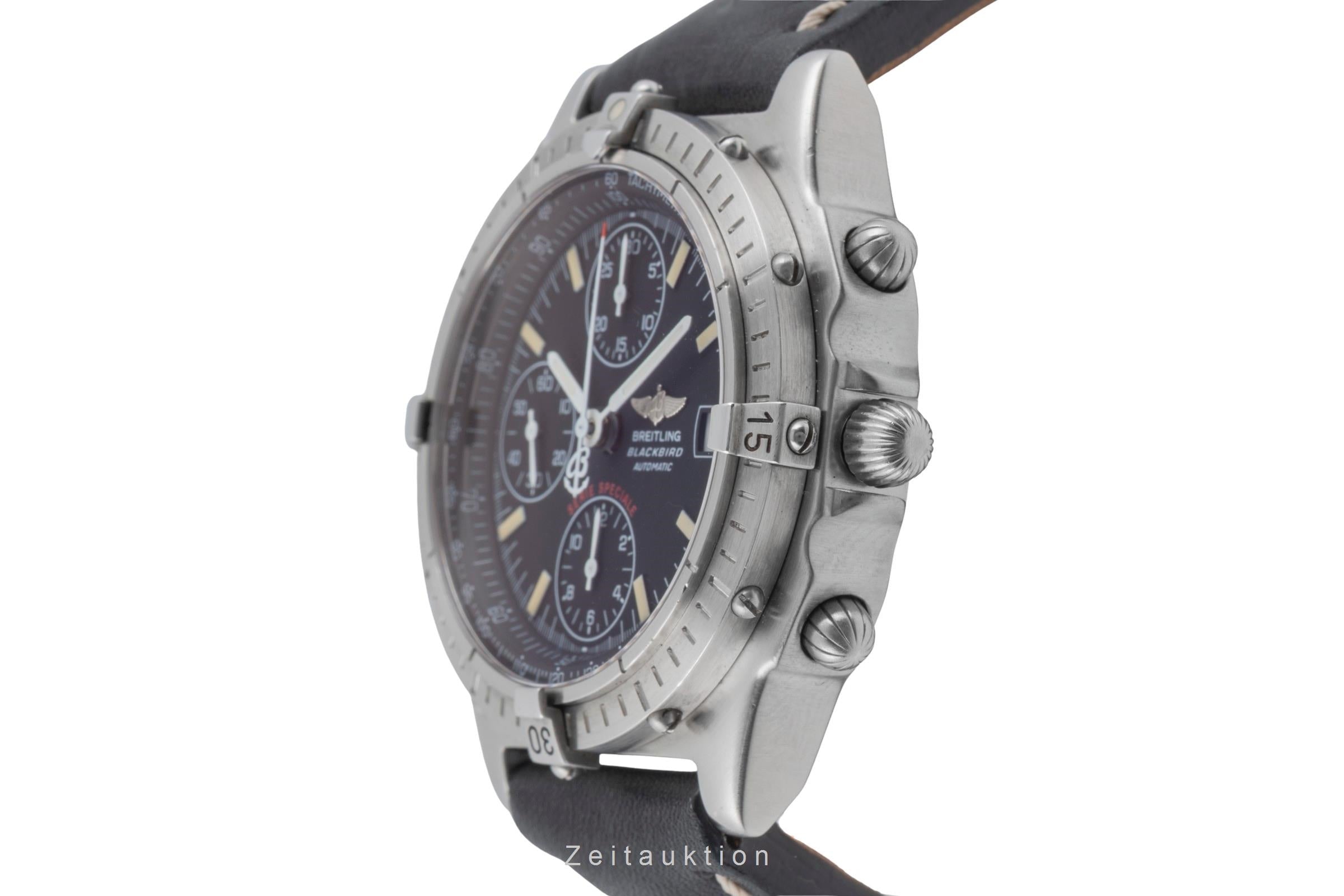 Breitling Chronomat Blackbird Stahl Automatik Herrenuhr Ref. A13050.1 B&P 2003 [2506023]