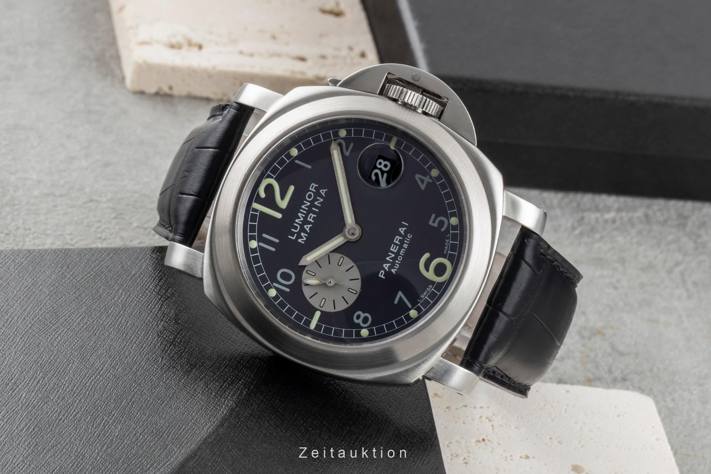 Panerai Luminor Marina Edelstahl Automatik Herrenuhr Ref. PAM00086 Papiere 2001 [2506026]
