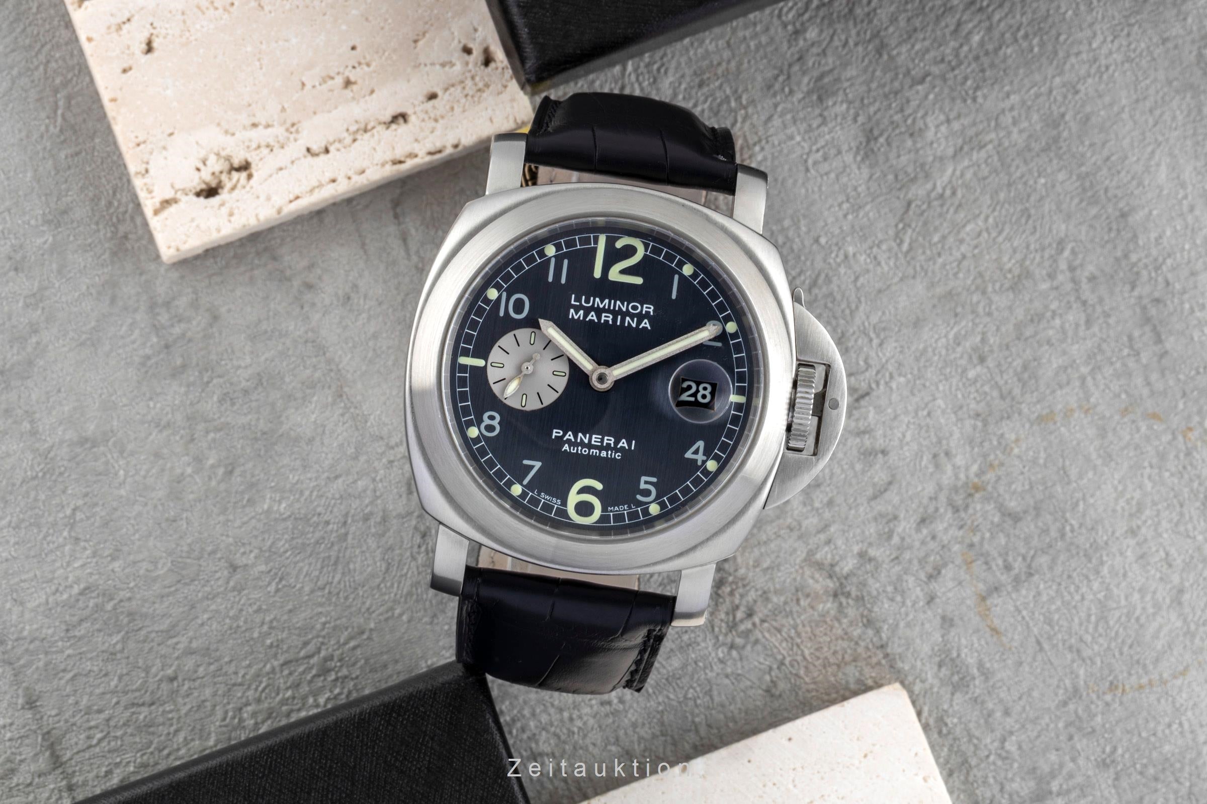 Panerai Luminor Marina Edelstahl Automatik Herrenuhr Ref. PAM00086 Papiere 2001 [2506026]