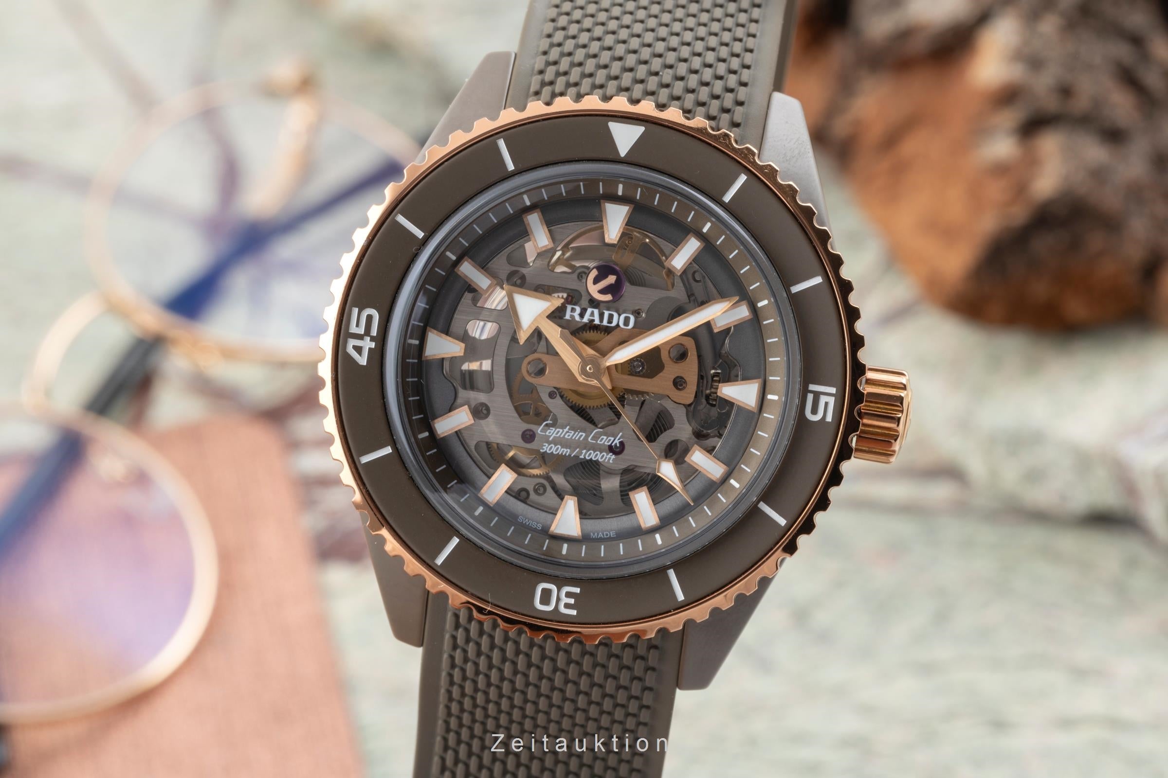 Rado Captain Cook céramique / titane automatique montre pour hommes R32150168 LP: 4500EUR  [2506029]