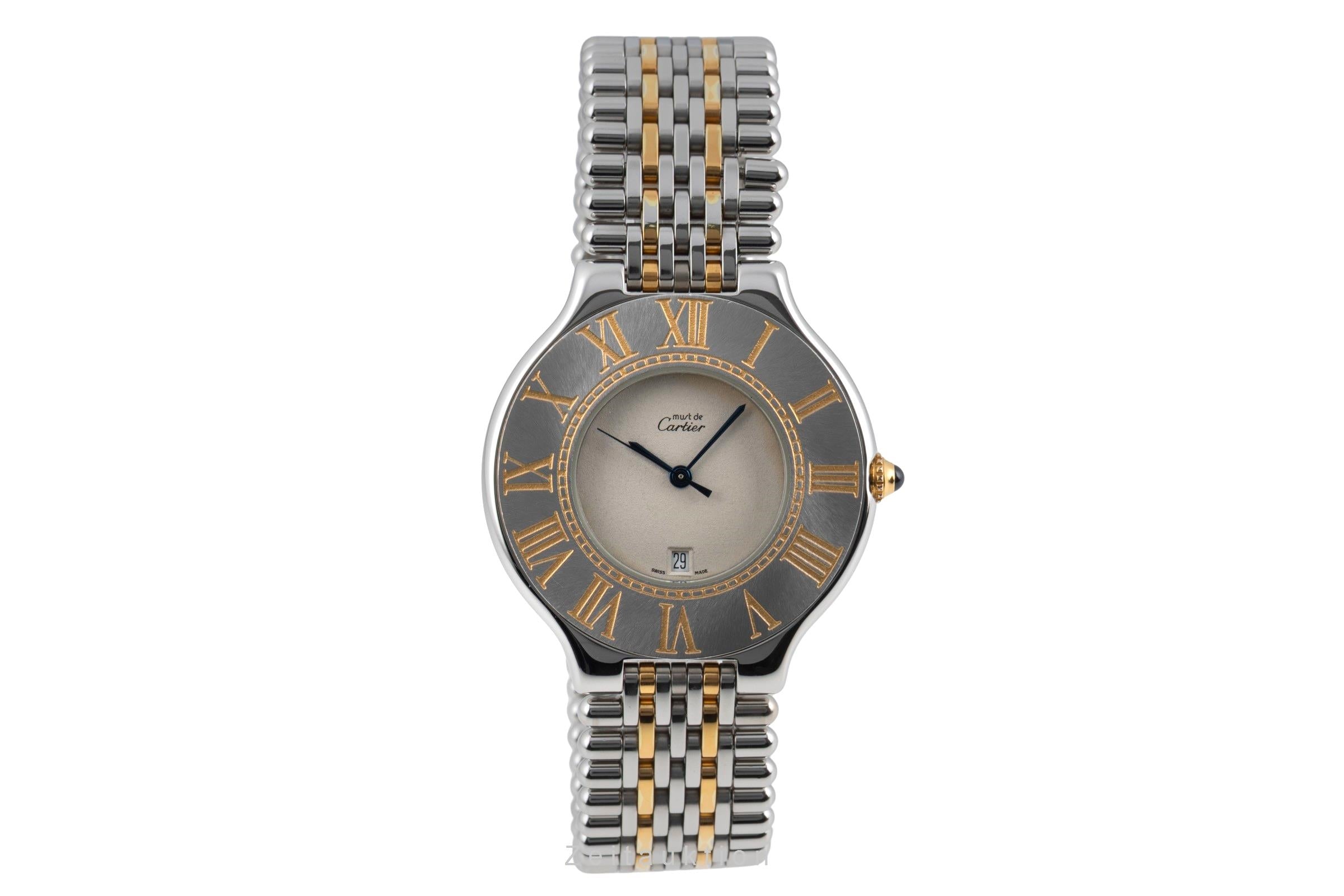 Cartier Ligne 21 acero / banado en oro cuarzo reloj para caballeros W10052F4  [2506035]