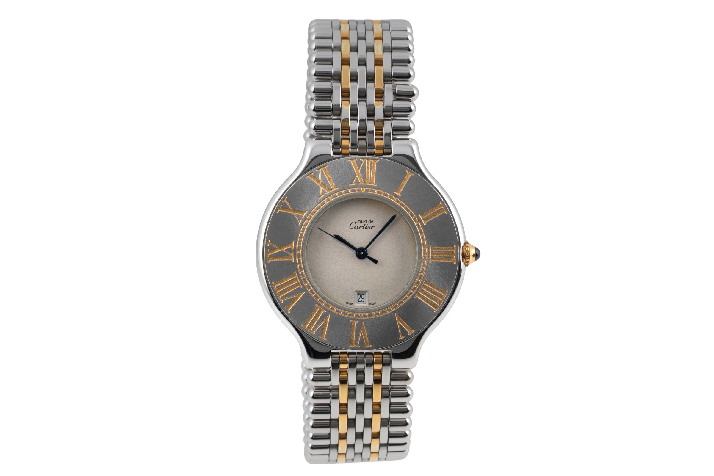 Cartier Ligne 21 acero / banado en oro cuarzo reloj para caballeros W10052F4  [2506035]
