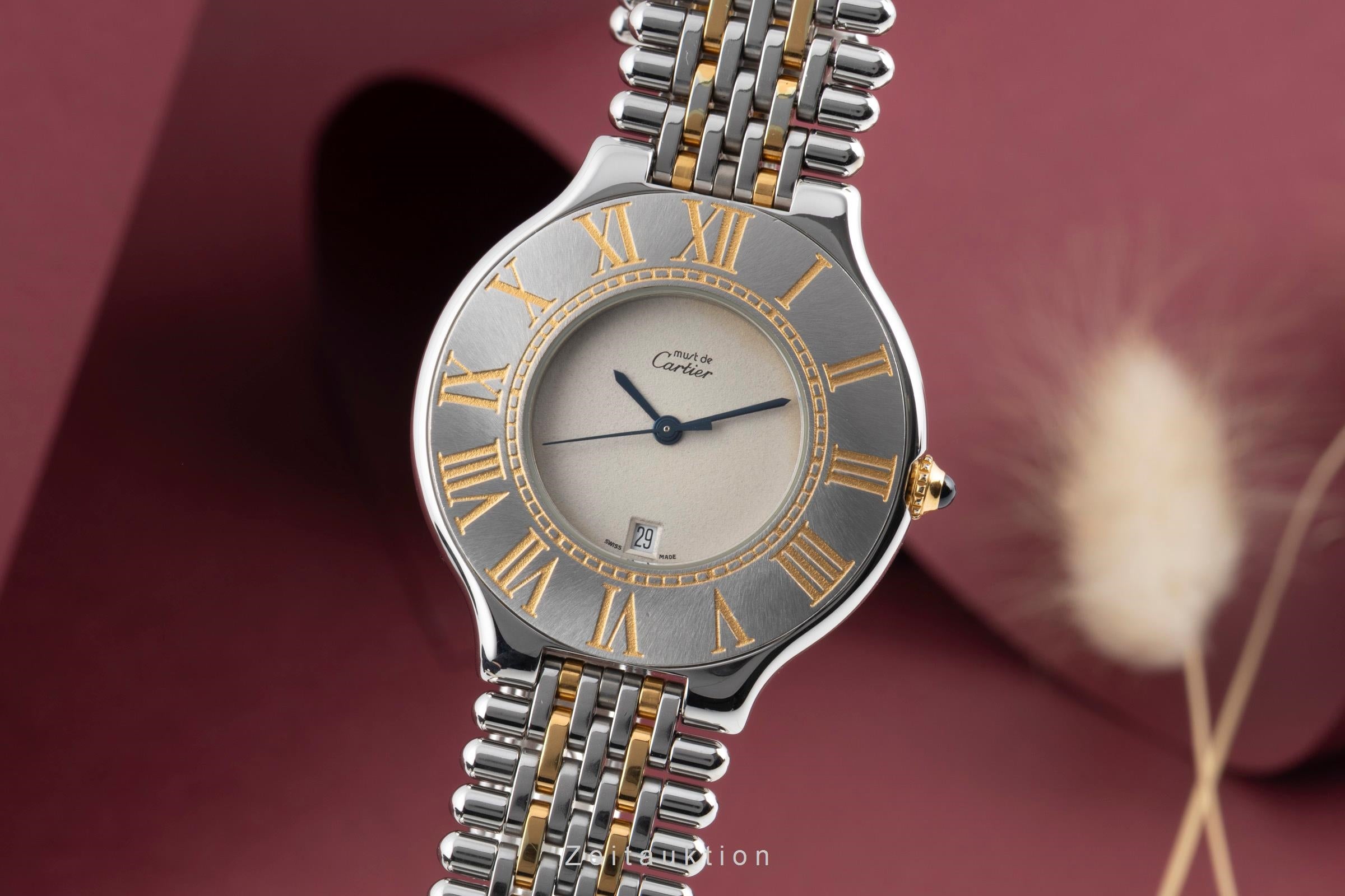 Cartier Ligne 21 acero / banado en oro cuarzo reloj para caballeros W10052F4  [2506035]