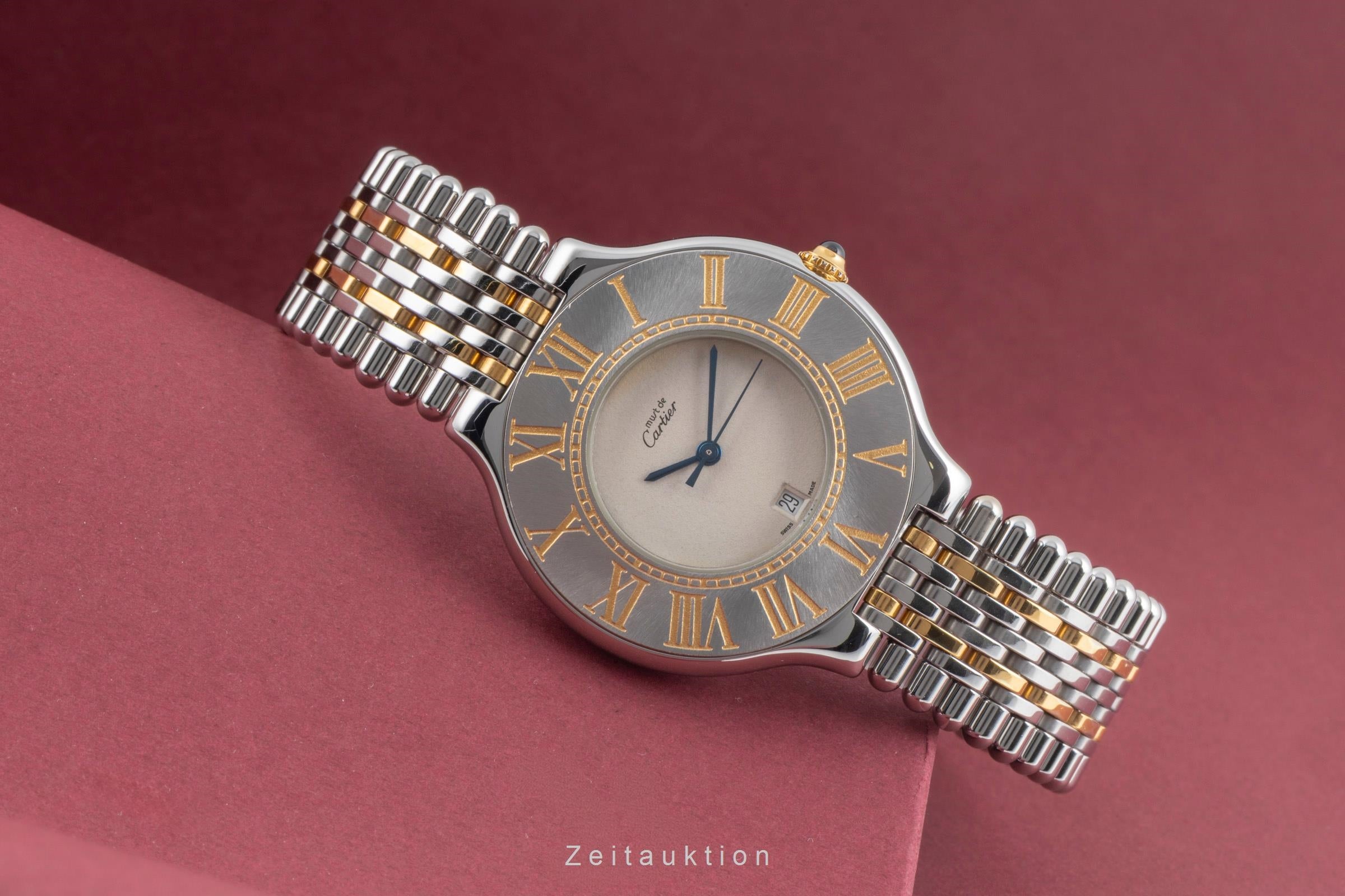 Cartier Ligne 21 acero / banado en oro cuarzo reloj para caballeros W10052F4  [2506035]