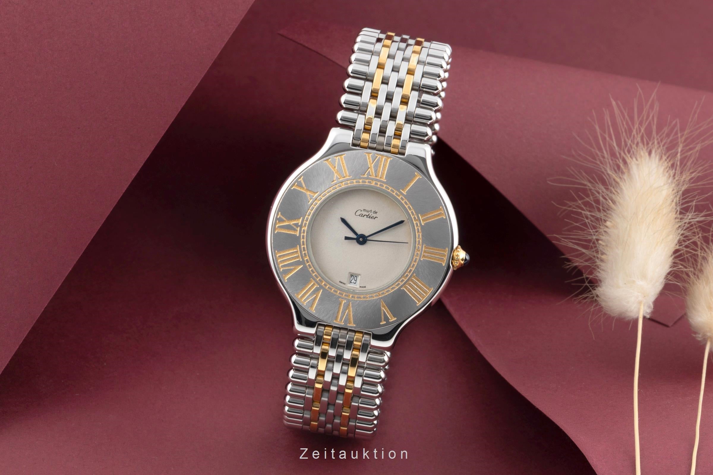 Cartier Ligne 21 acero / banado en oro cuarzo reloj para caballeros W10052F4  [2506035]