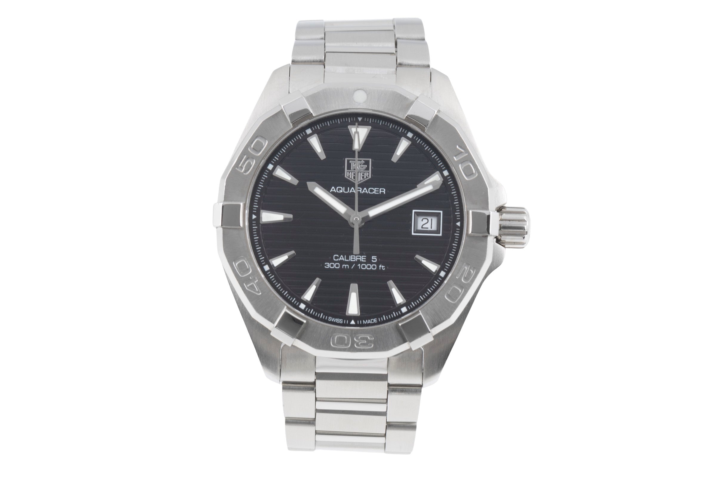 Tag Heuer Aquaracer acier automatique montre pour hommes WAY2110 LP: 7300EUR  [2506041]