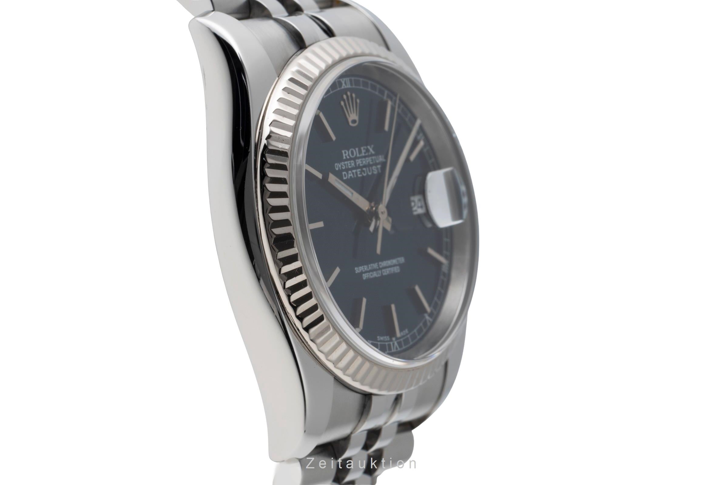 Rolex Datejust 36 Blue Dial Stahl / Weissgold Oyster Ref. 116234 Papiere 2007 [2506063]