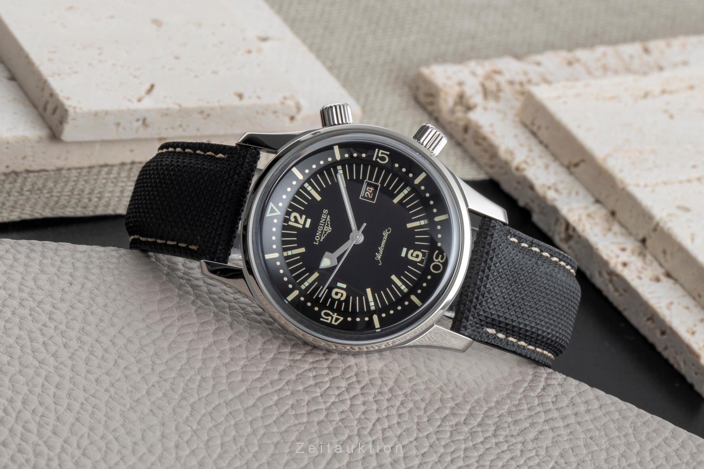 Longines Legend Diver Stahl Automatik Herrenuhr Ref. L3.374.4.50.0 B&P NP 2550 € [2506068]
